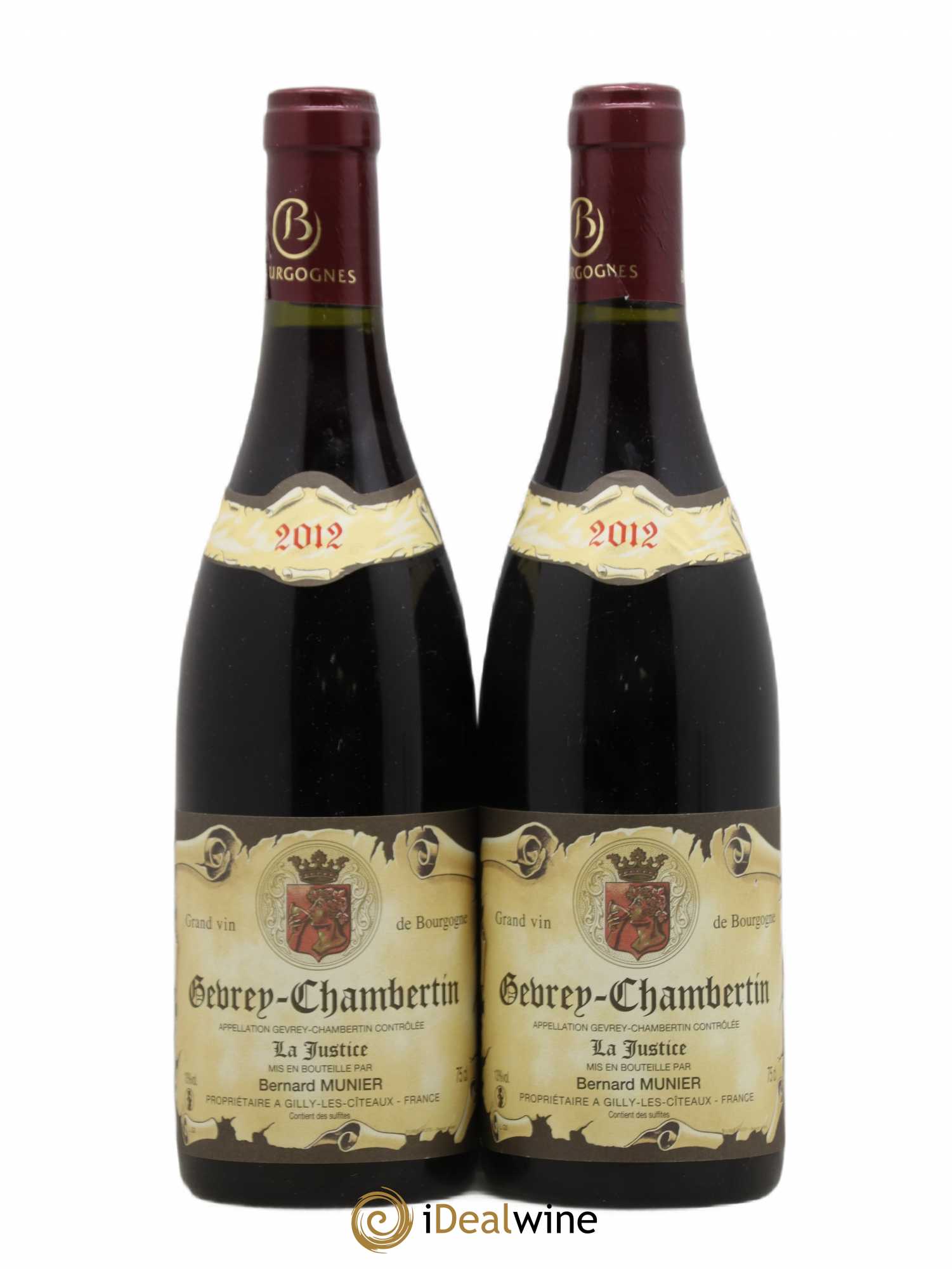 Gevrey-Chambertin La Justice Bernard Munier 2012 - Posten von 2 Flaschen - 0