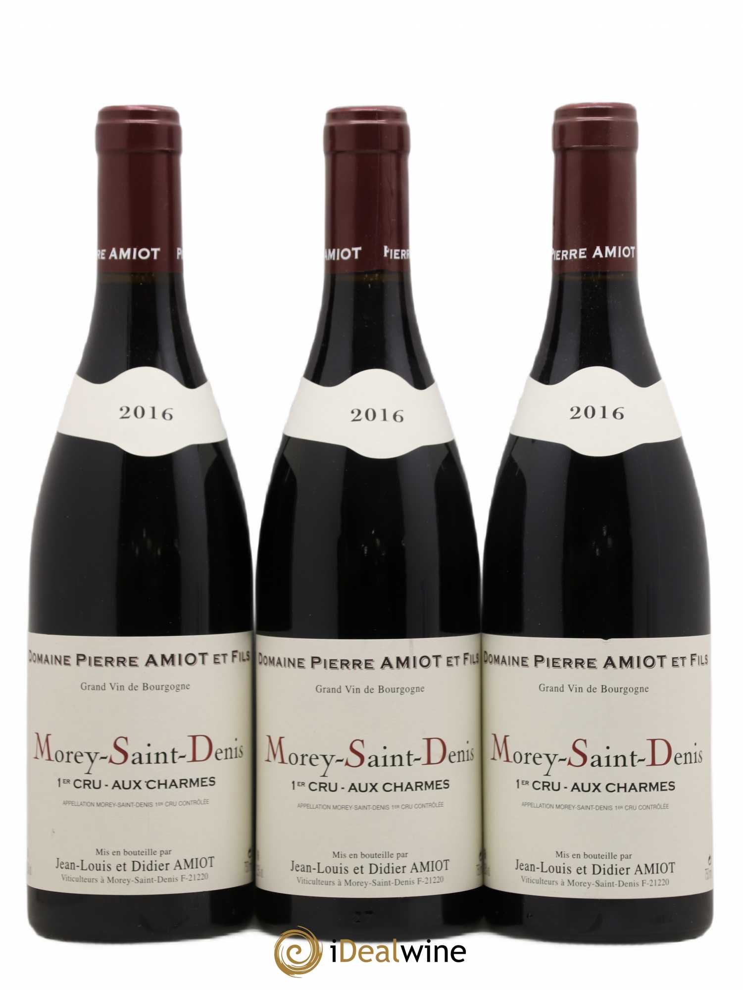 Morey-Saint-Denis 1er Cru Aux Charmes Pierre Amiot et Fils (Domaine) 2016 - Lot de 3 bouteilles - 0
