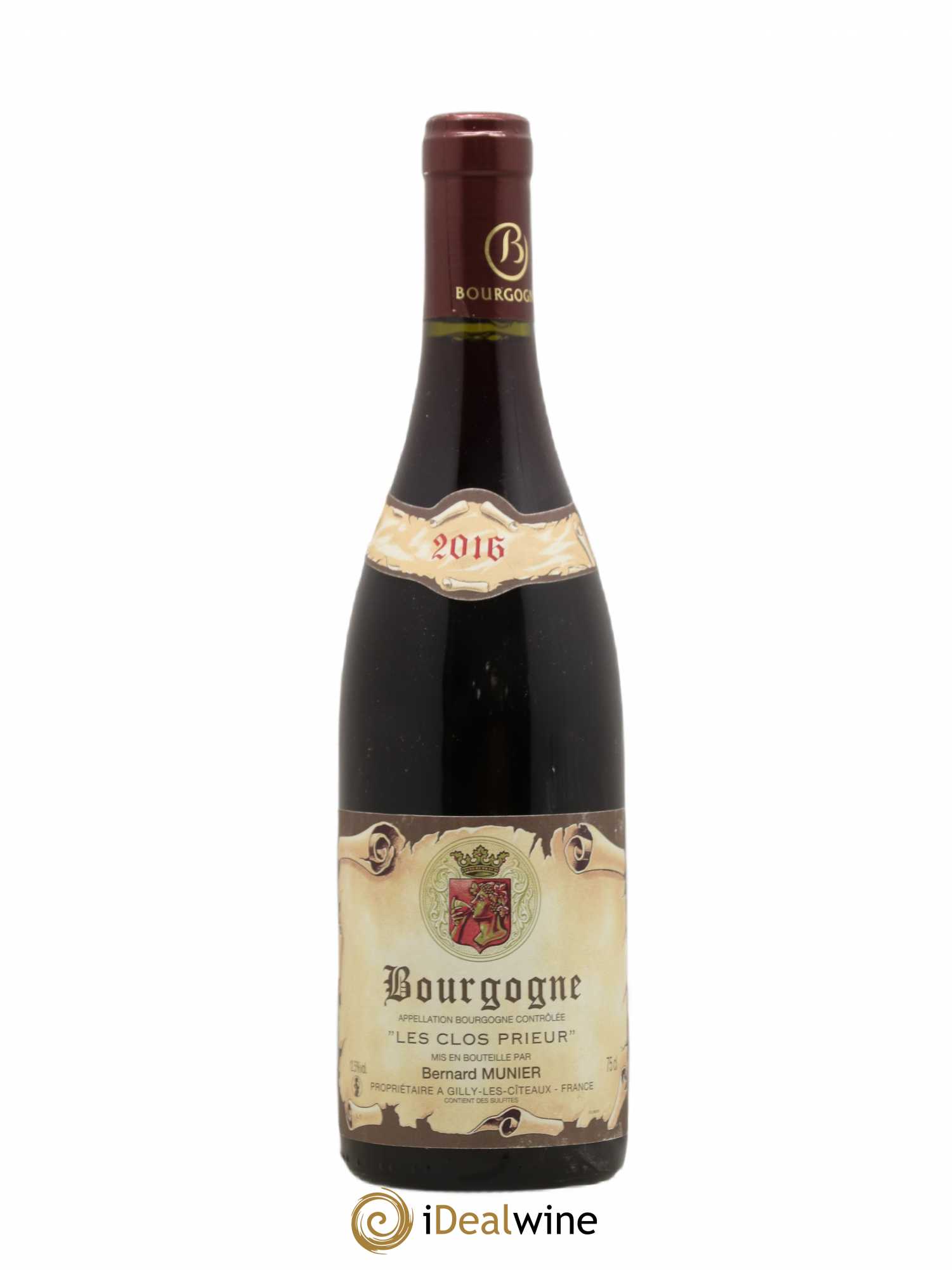 Bourgogne Clos Prieur Bernard Munier (sans prix de réserve) 2016 - Posten von 1 Flasche - 0