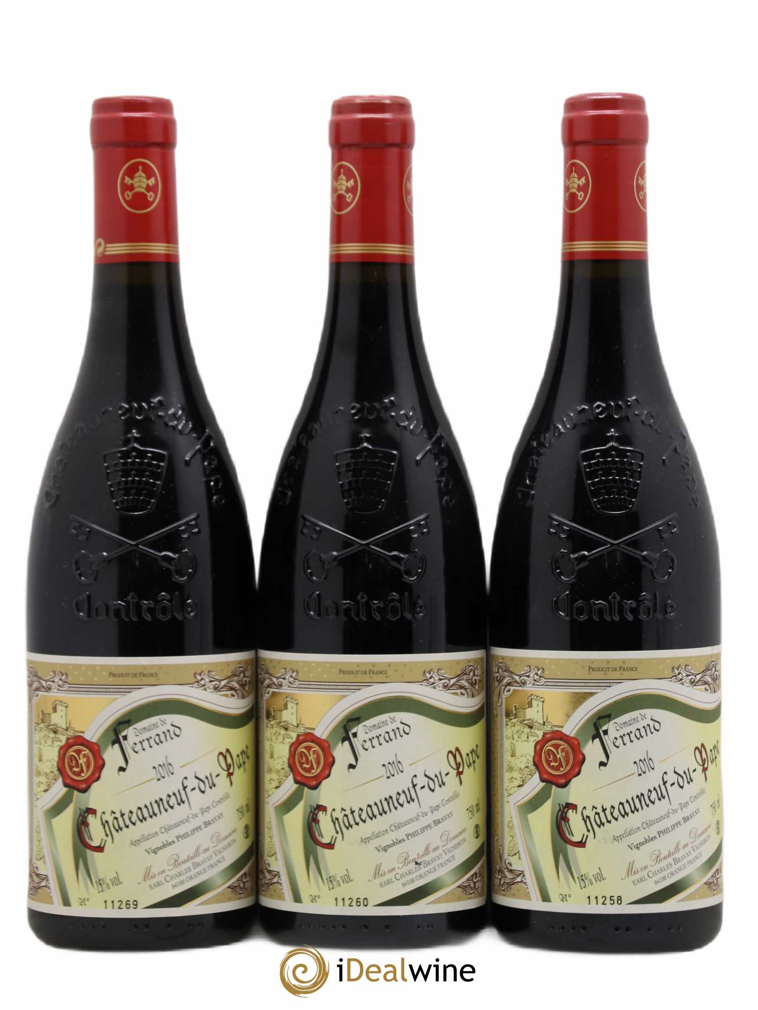 Châteauneuf-du-Pape Domaine de Ferrand 2016 - Lot de 3 bouteilles - 0