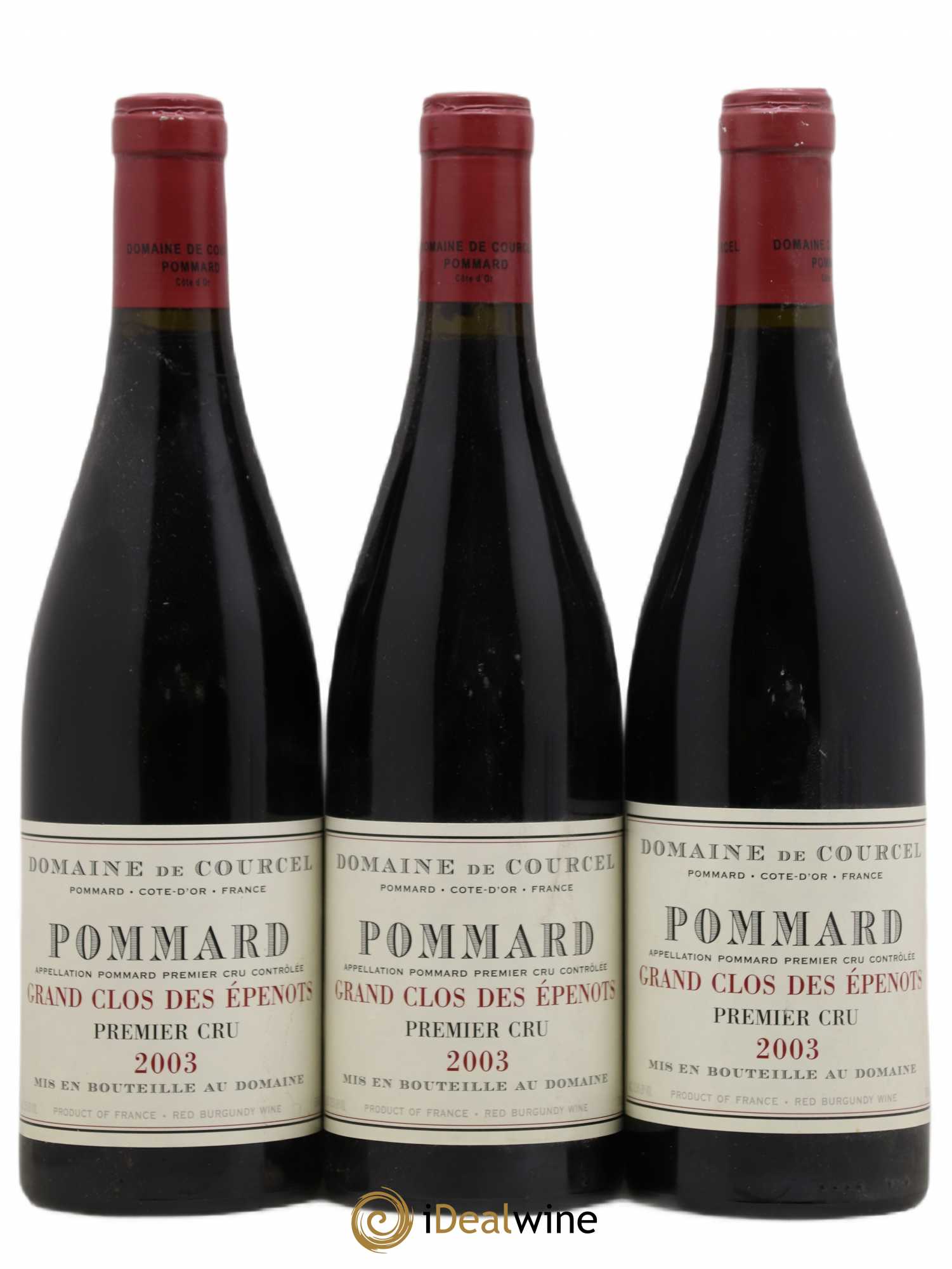 Pommard 1er Cru Grand Clos des Epenots de Courcel (Domaine) 2003 - Lot de 3 bouteilles - 0