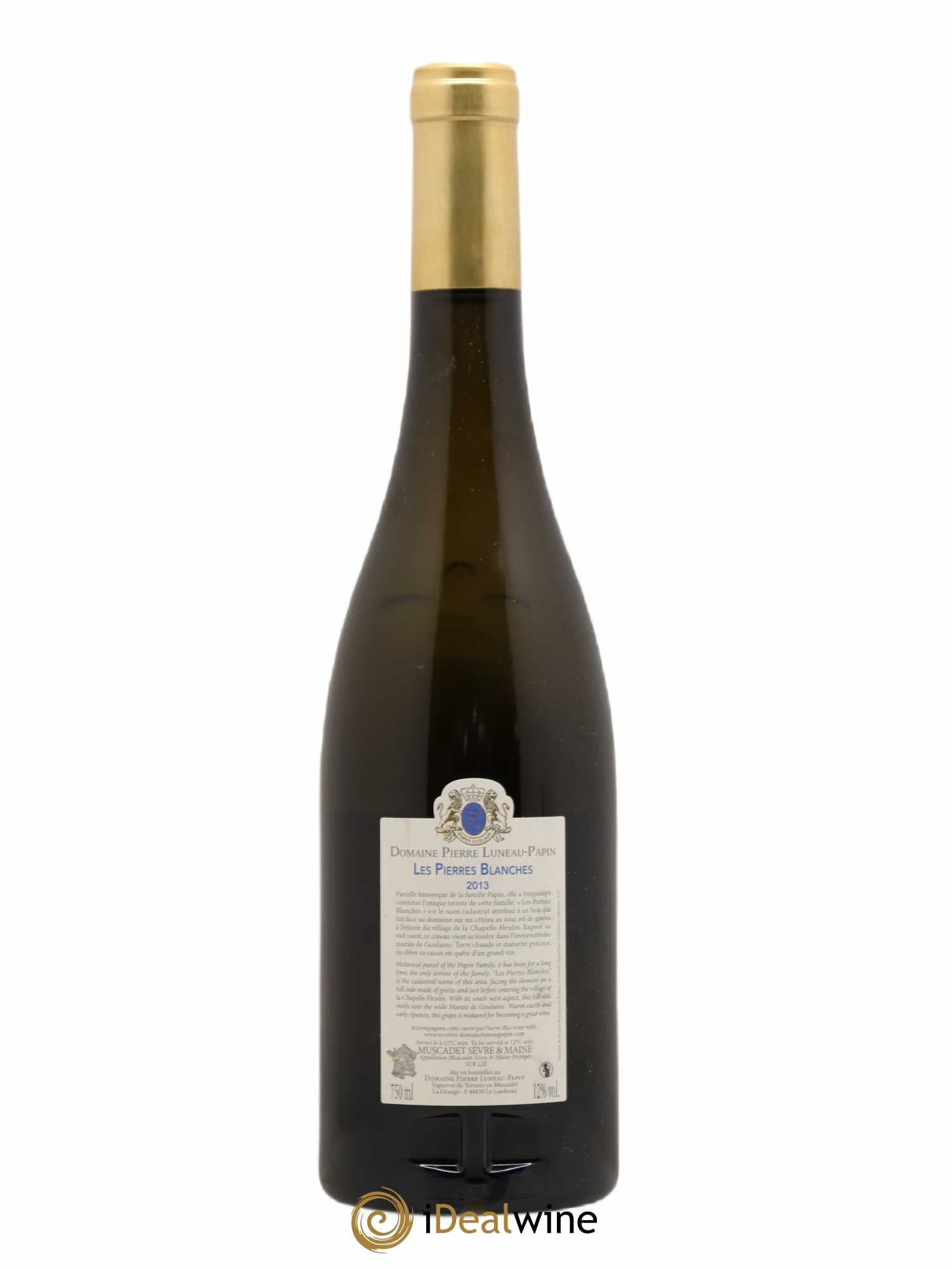 Muscadet-Sèvre-et-Maine Les Pierres Blanches Luneau-Papin 2013 - Lot de 1 bouteille - 1