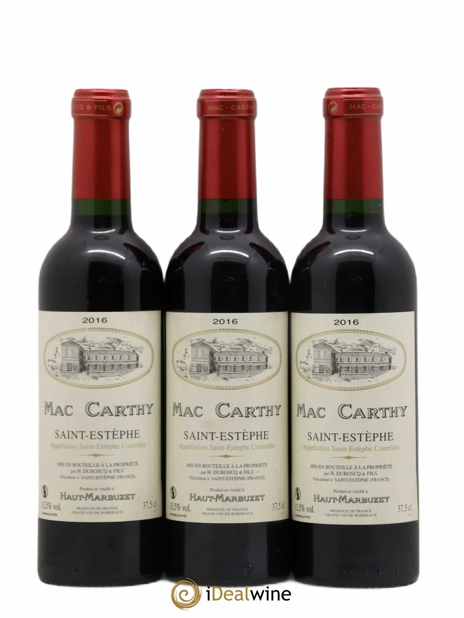 Saint-Estèphe Château Mac-Carthy 2016 - Lot de 6 demi bouteilles - 1