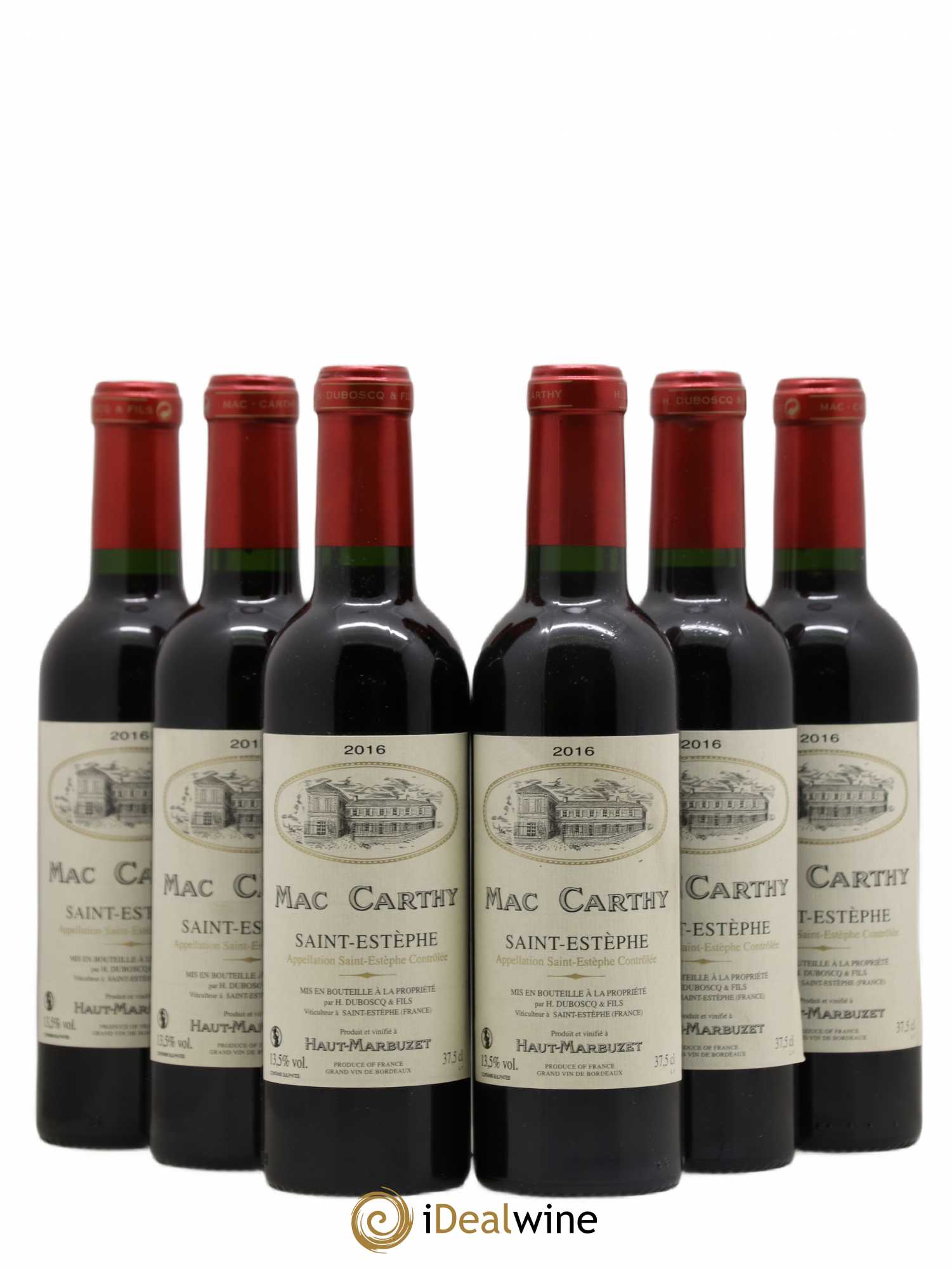 Saint-Estèphe Château Mac-Carthy 2016 - Lot de 6 demi bouteilles - 0