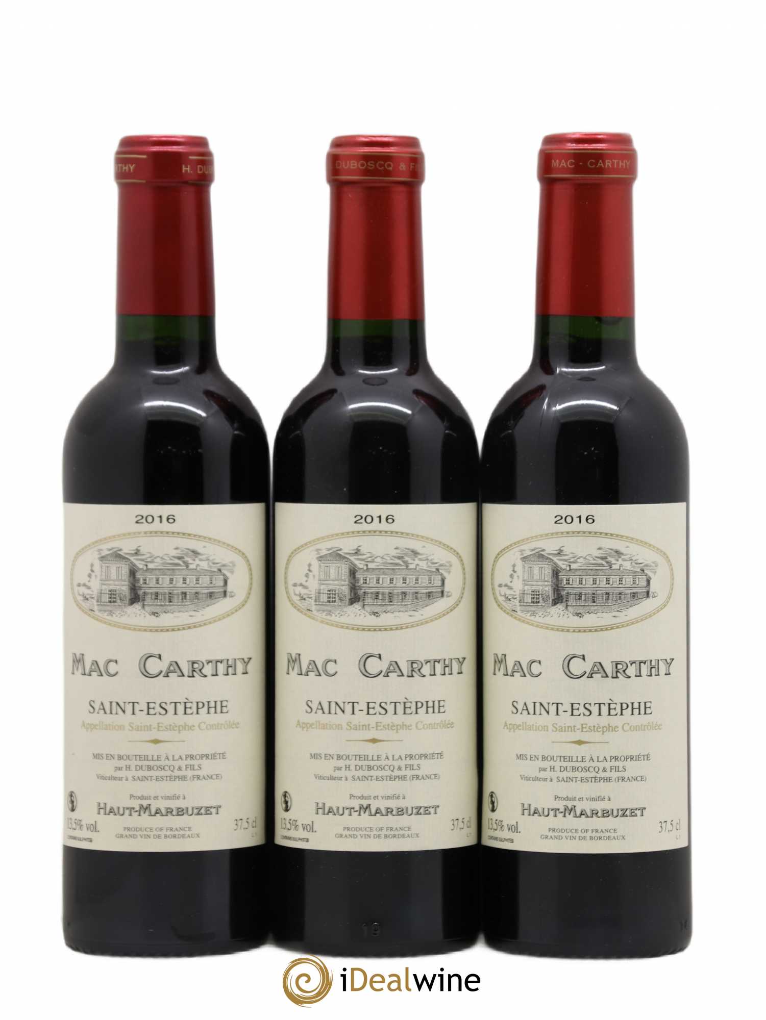 Saint-Estèphe Château Mac-Carthy 2016 - Posten von 3 Demi-Flaschen - 0