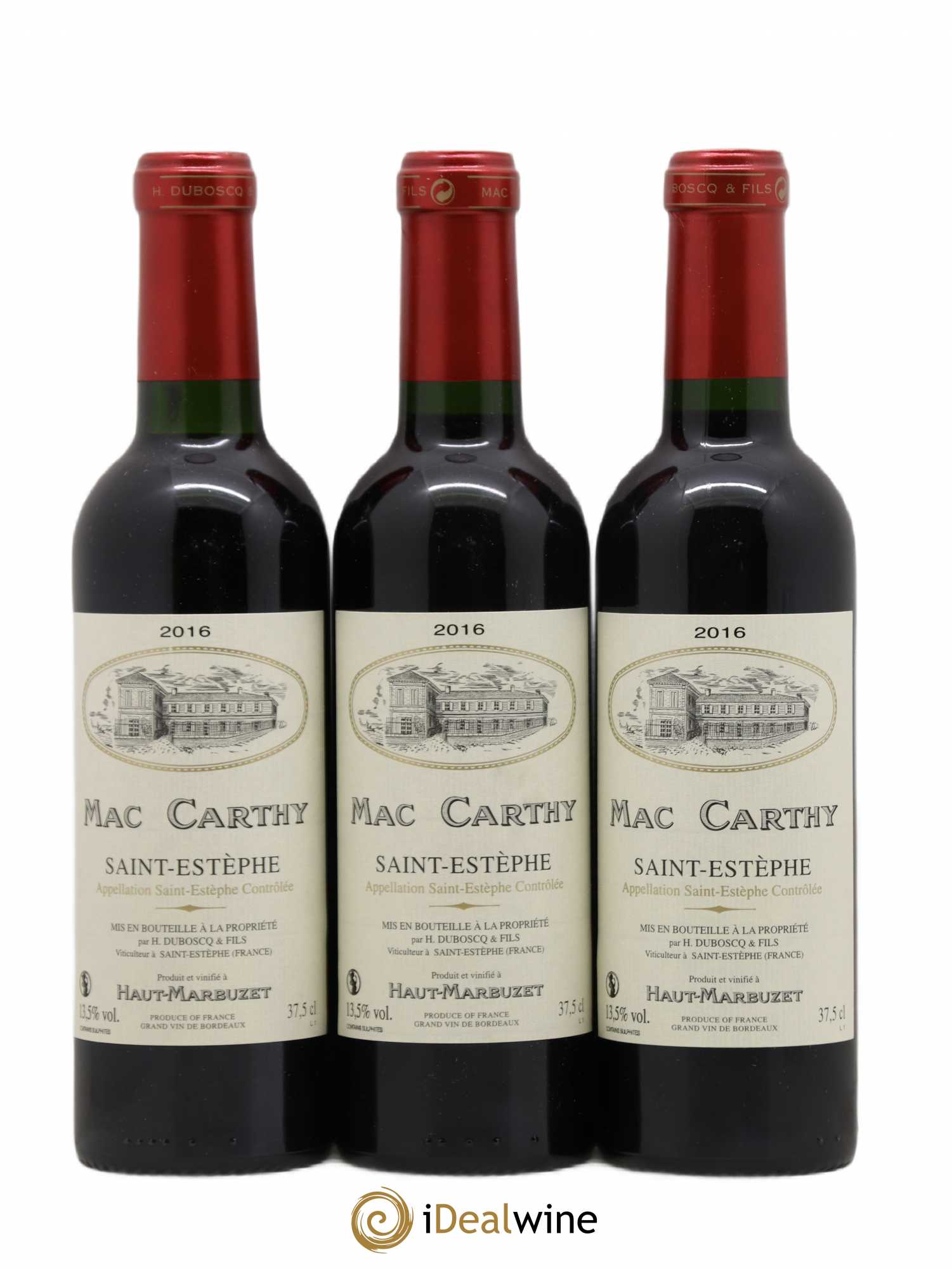 Saint-Estèphe Château Mac-Carthy 2016 - Posten von 3 Demi-Flaschen - 0