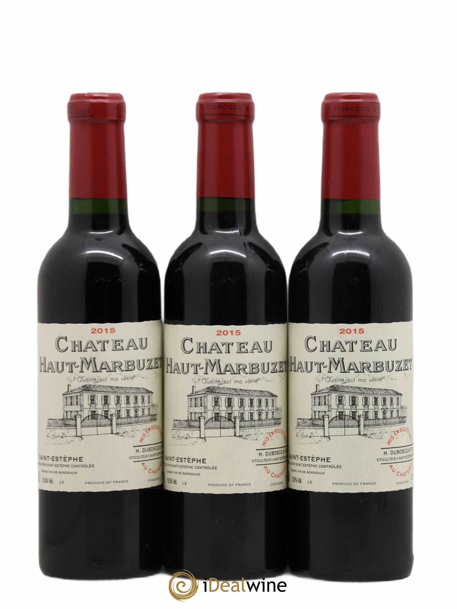 Château Haut Marbuzet 2015 - Lot de 12 demi bouteilles - 1