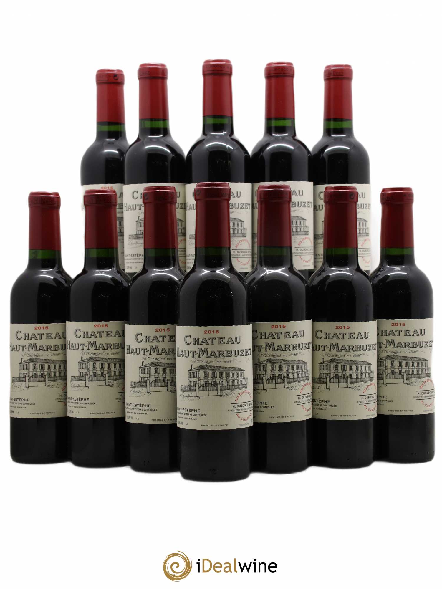 Château Haut Marbuzet 2015 - Lot de 12 demi bouteilles - 0