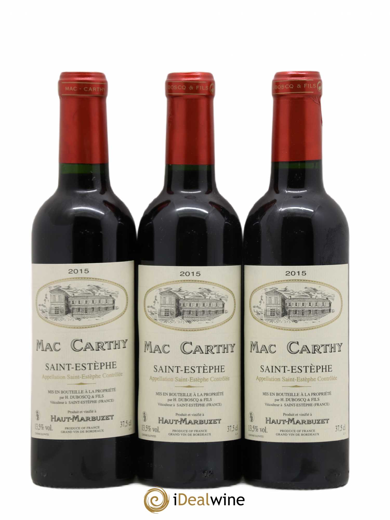 Saint-Estèphe Château Mac-Carthy 2015 - Posten von 3 Demi-Flaschen - 0