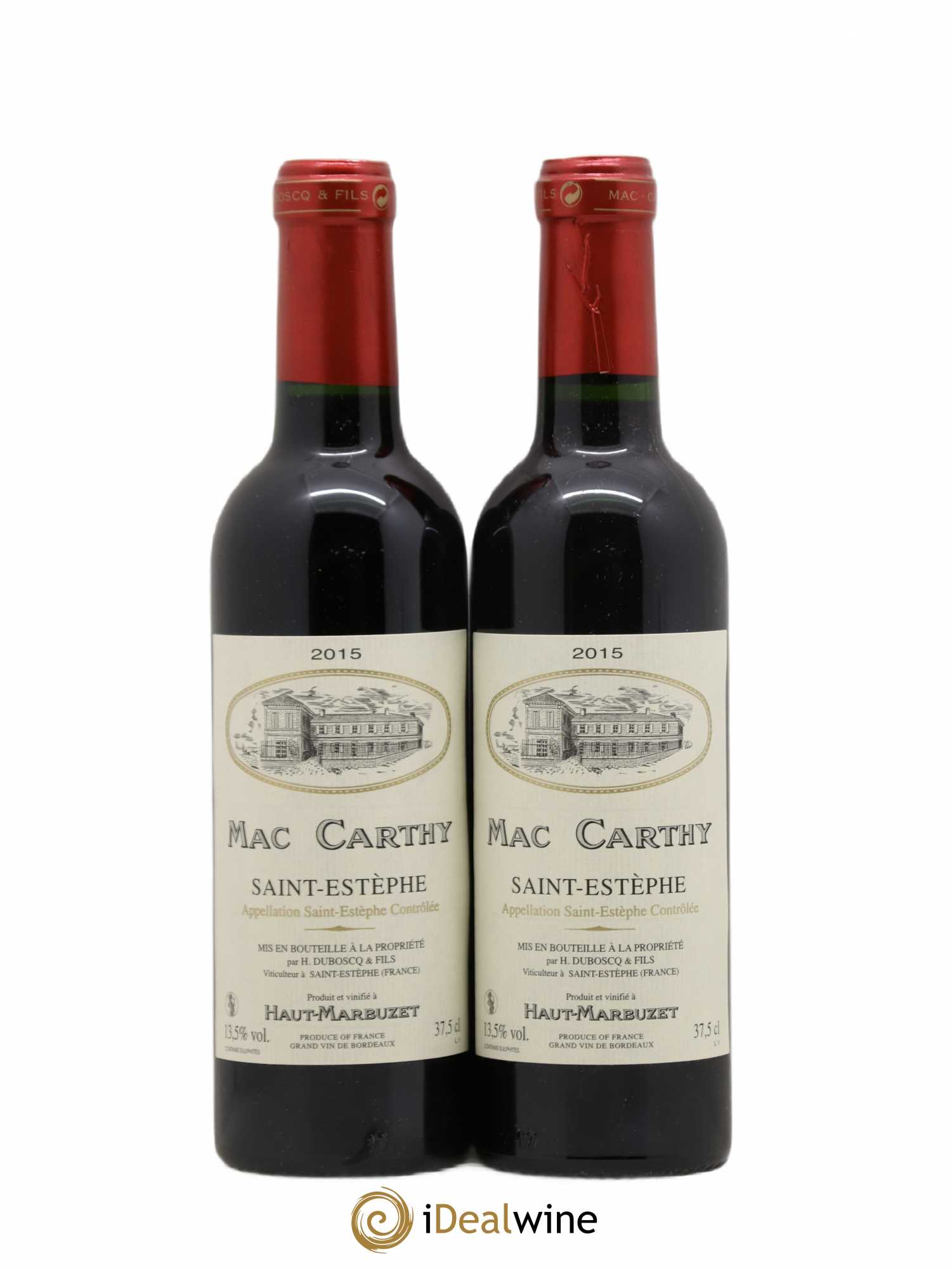 Saint-Estèphe Château Mac-Carthy 2015 - Lot de 2 demi bouteilles - 0