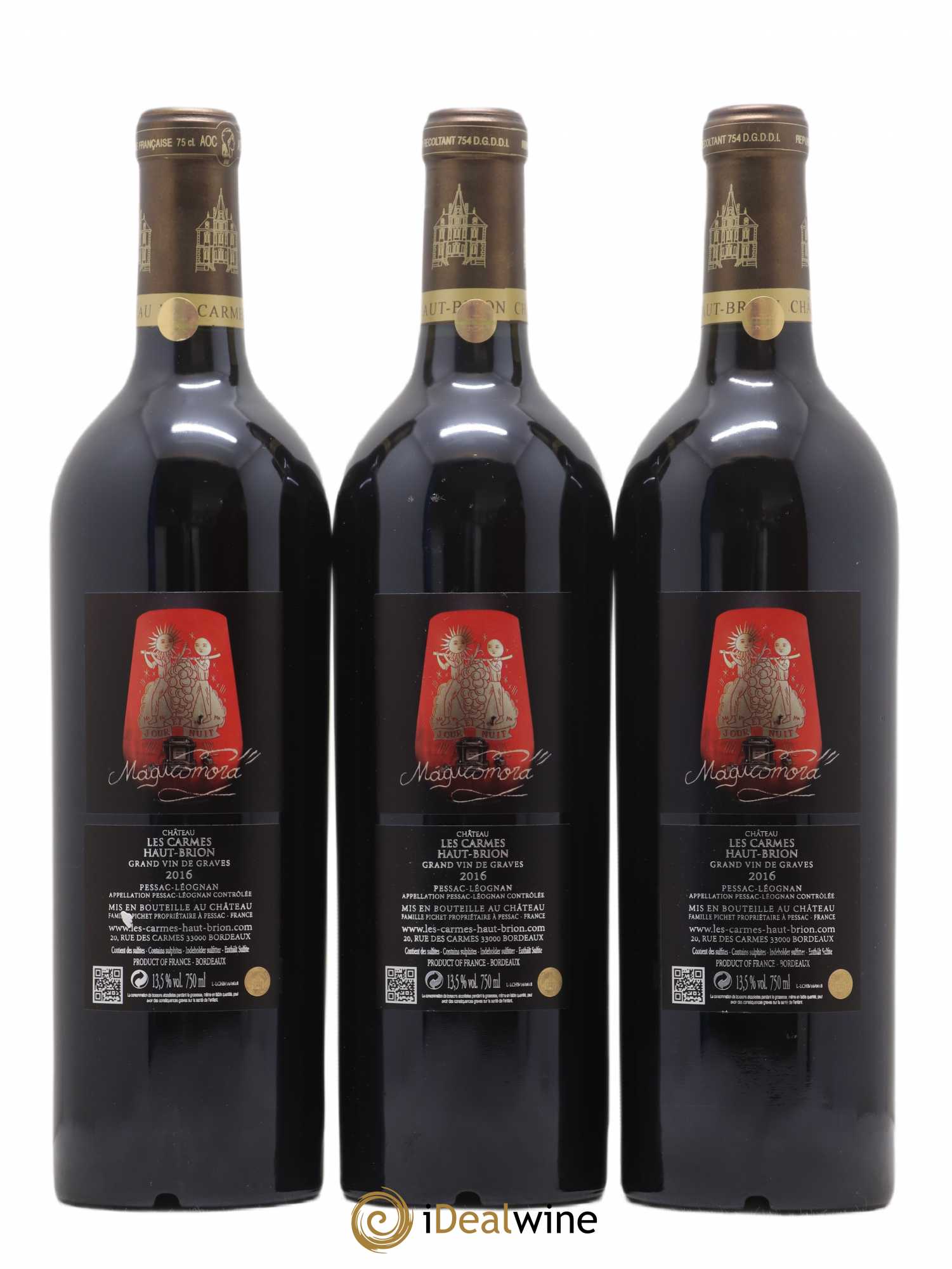 Château Les Carmes Haut-Brion 2016 - Lot de 3 bouteilles - 1