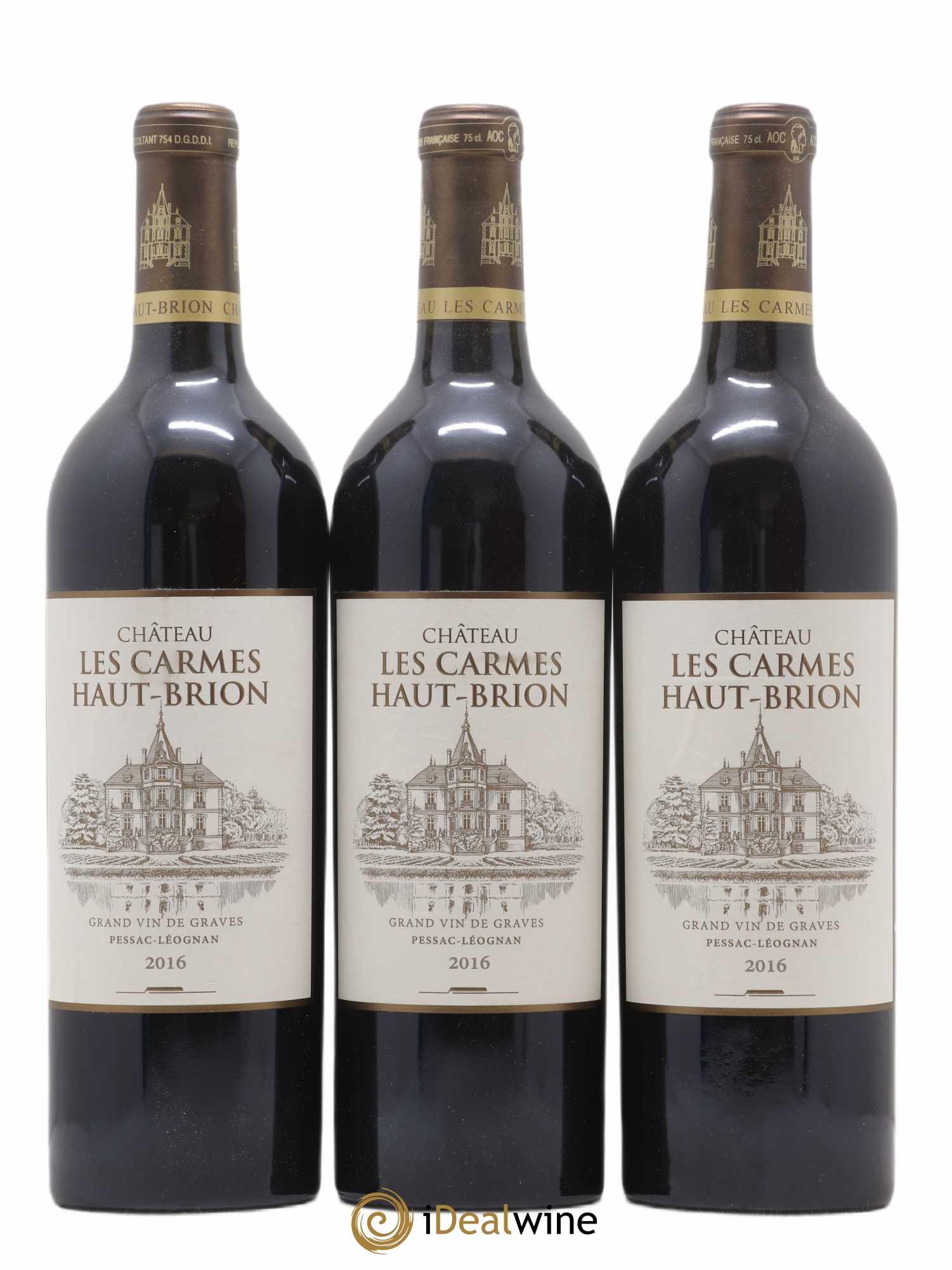 Château Les Carmes Haut-Brion 2016 - Lot de 3 bouteilles - 0