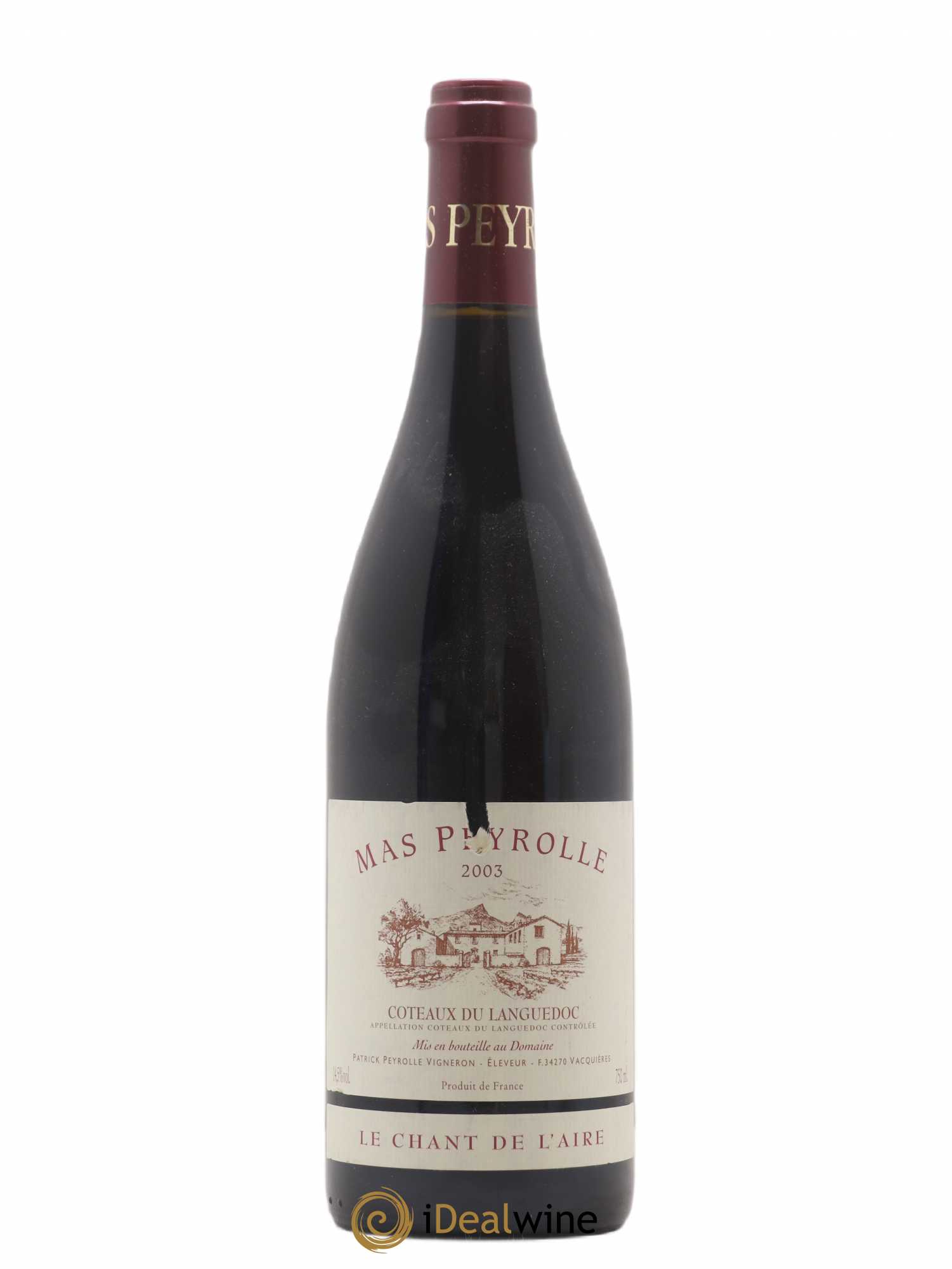 Coteaux du Languedoc Mas Peyrolle Chant de l'Aire 2003 - Posten von 1 Flasche - 0