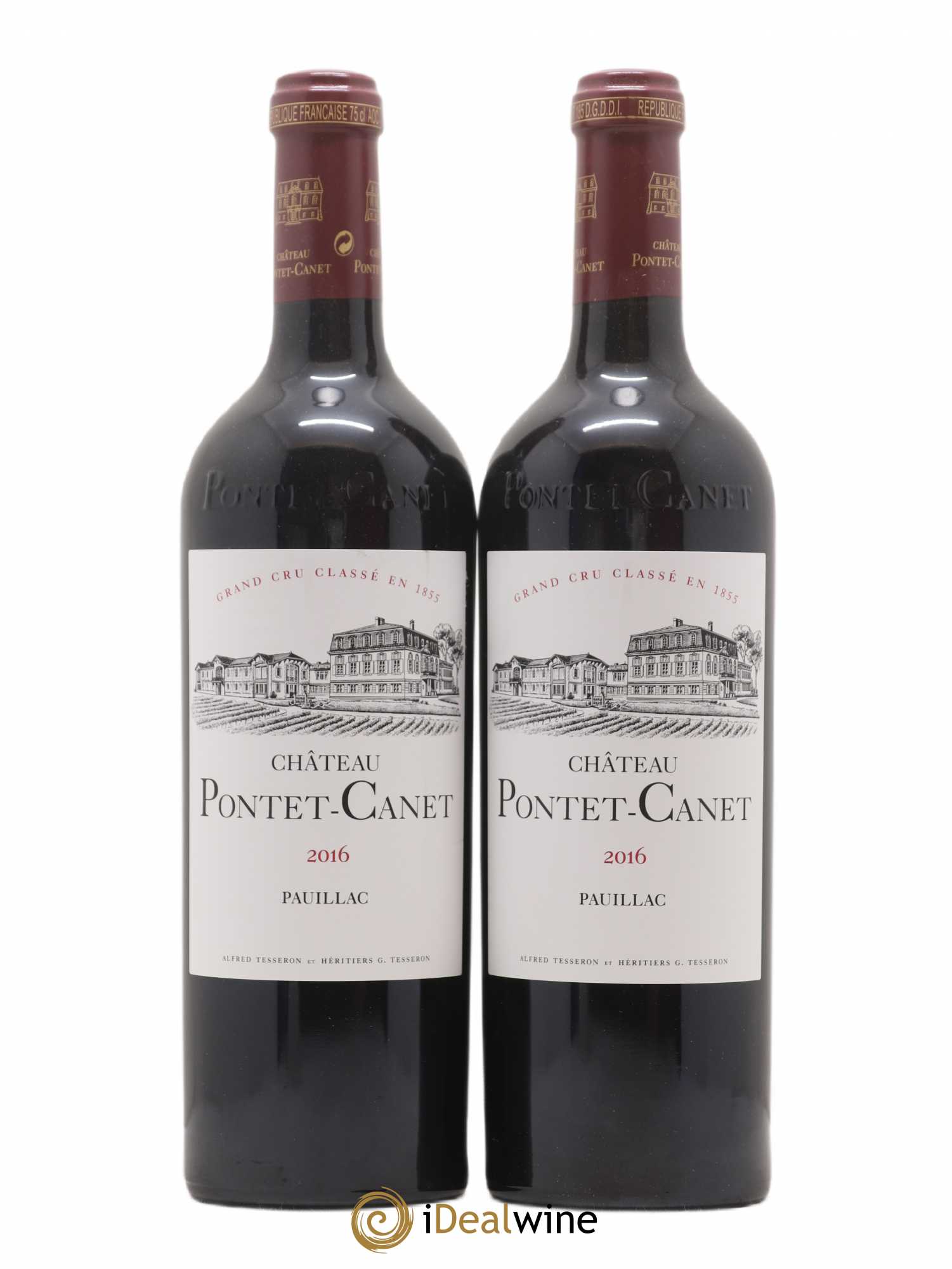 Château Pontet Canet 5ème Grand Cru Classé 2016 - Lot de 2 bouteilles - 0