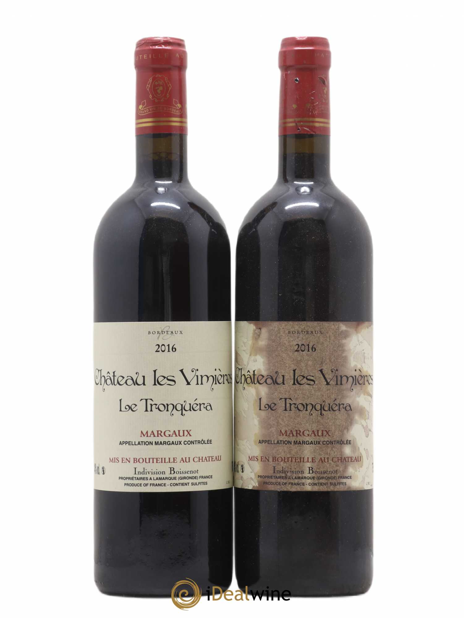 Bordeaux Margaux Château Vimieres Le Tronquera 2016 - Posten von 2 Flaschen - 0