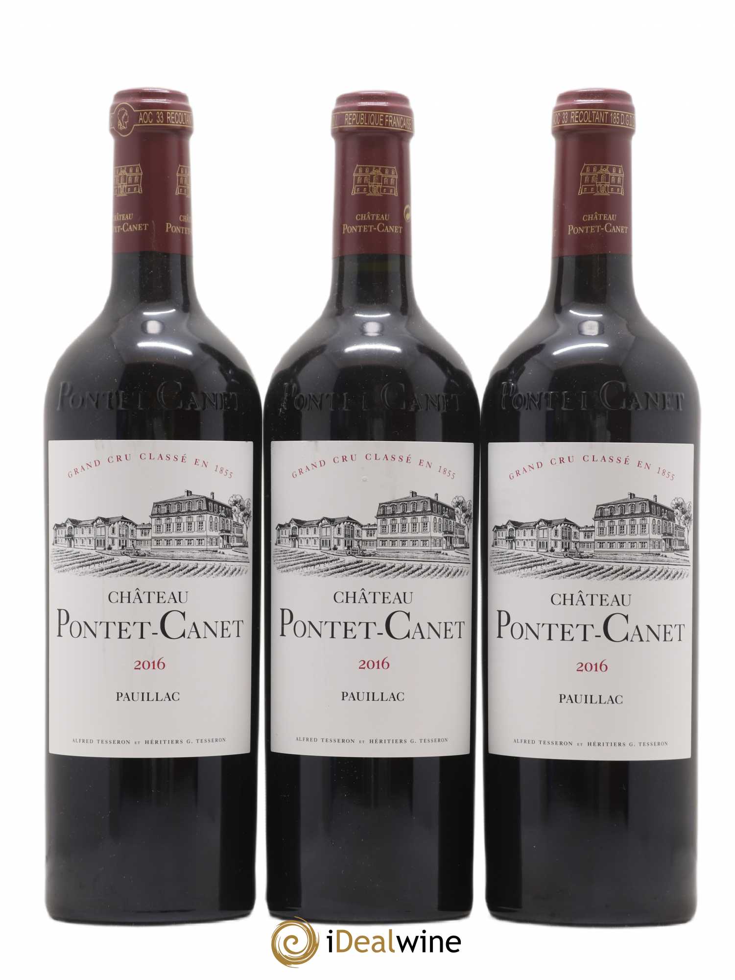 Château Pontet Canet 5ème Grand Cru Classé 2016 - Lot de 12 bouteilles - 1