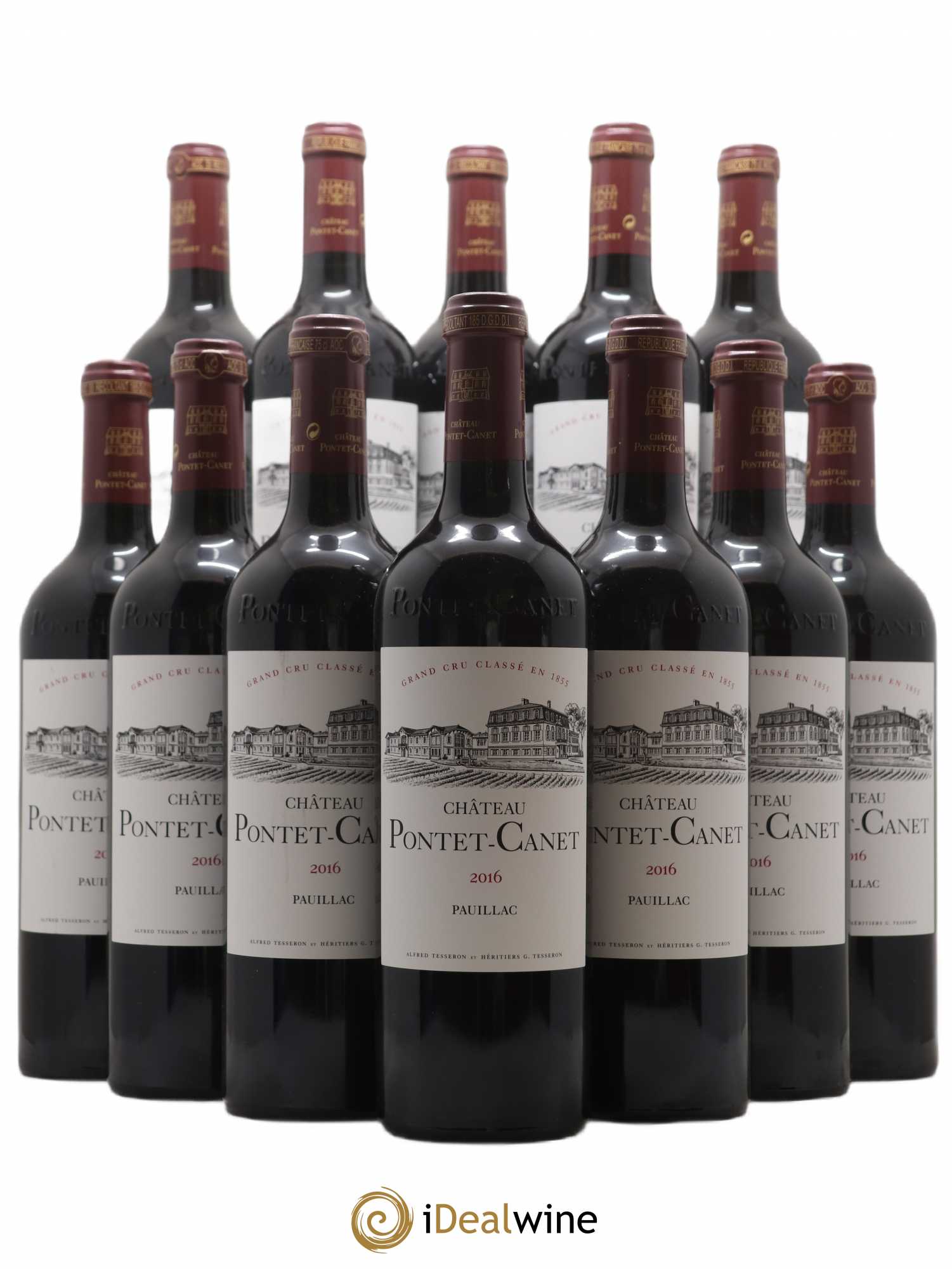 Château Pontet Canet 5ème Grand Cru Classé 2016 - Lot de 12 bouteilles - 0