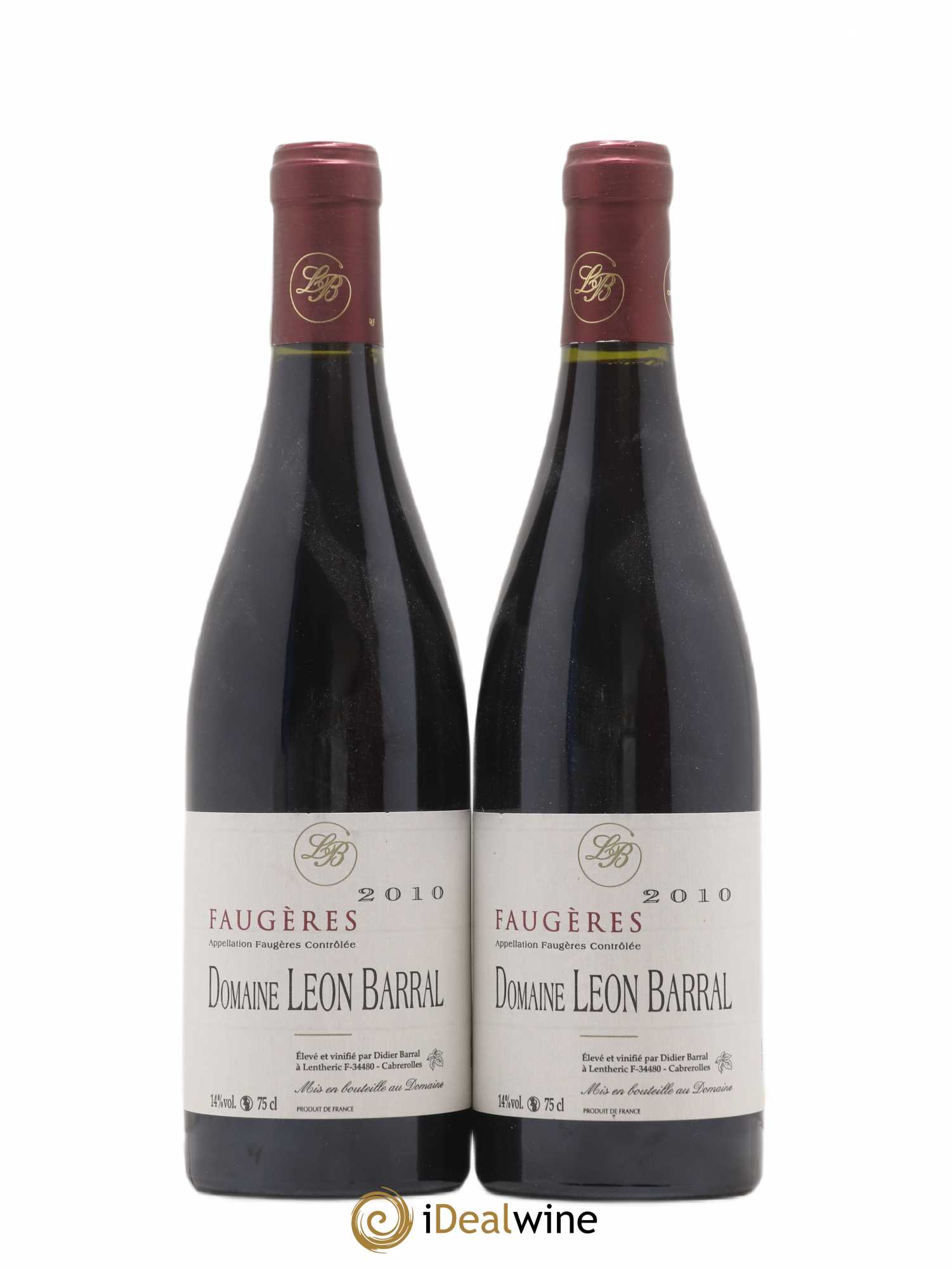 Faugères Domaine Léon Barral 2010 - Lot de 2 bouteilles - 0