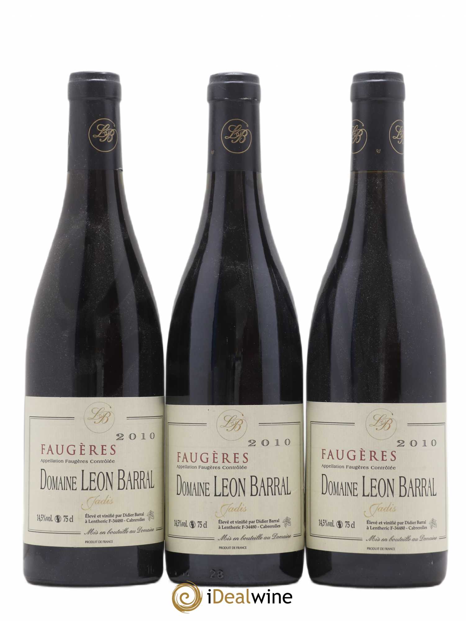 Faugères Jadis Domaine Léon Barral 2010 - Lot de 3 bouteilles - 0