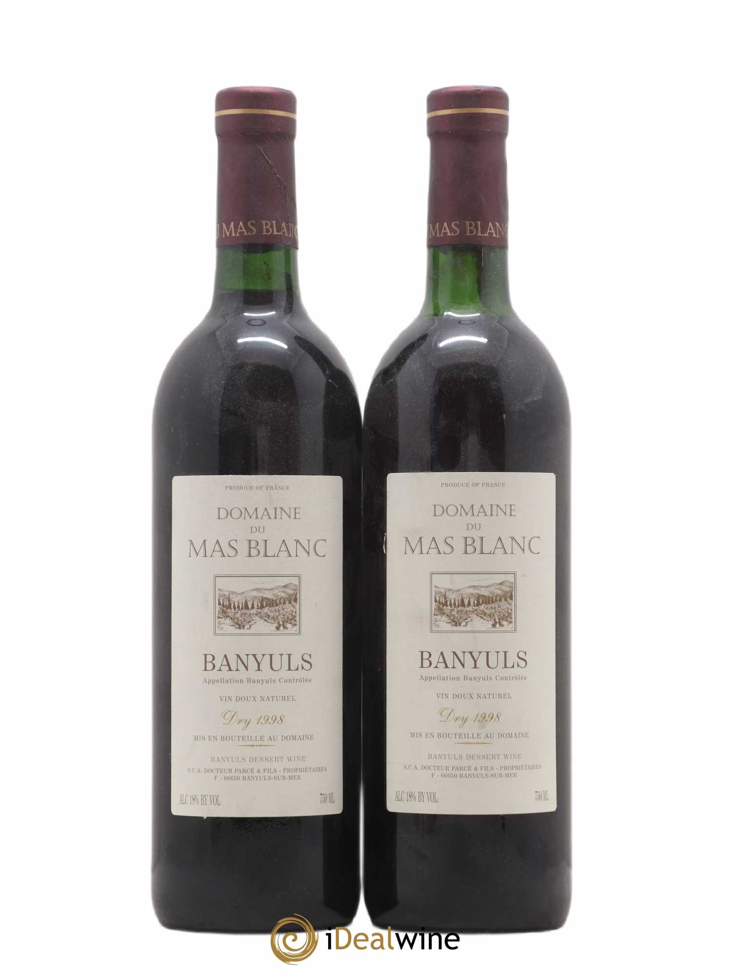 Banyuls Mas Blanc 1998 - Lot de 2 bouteilles - 0