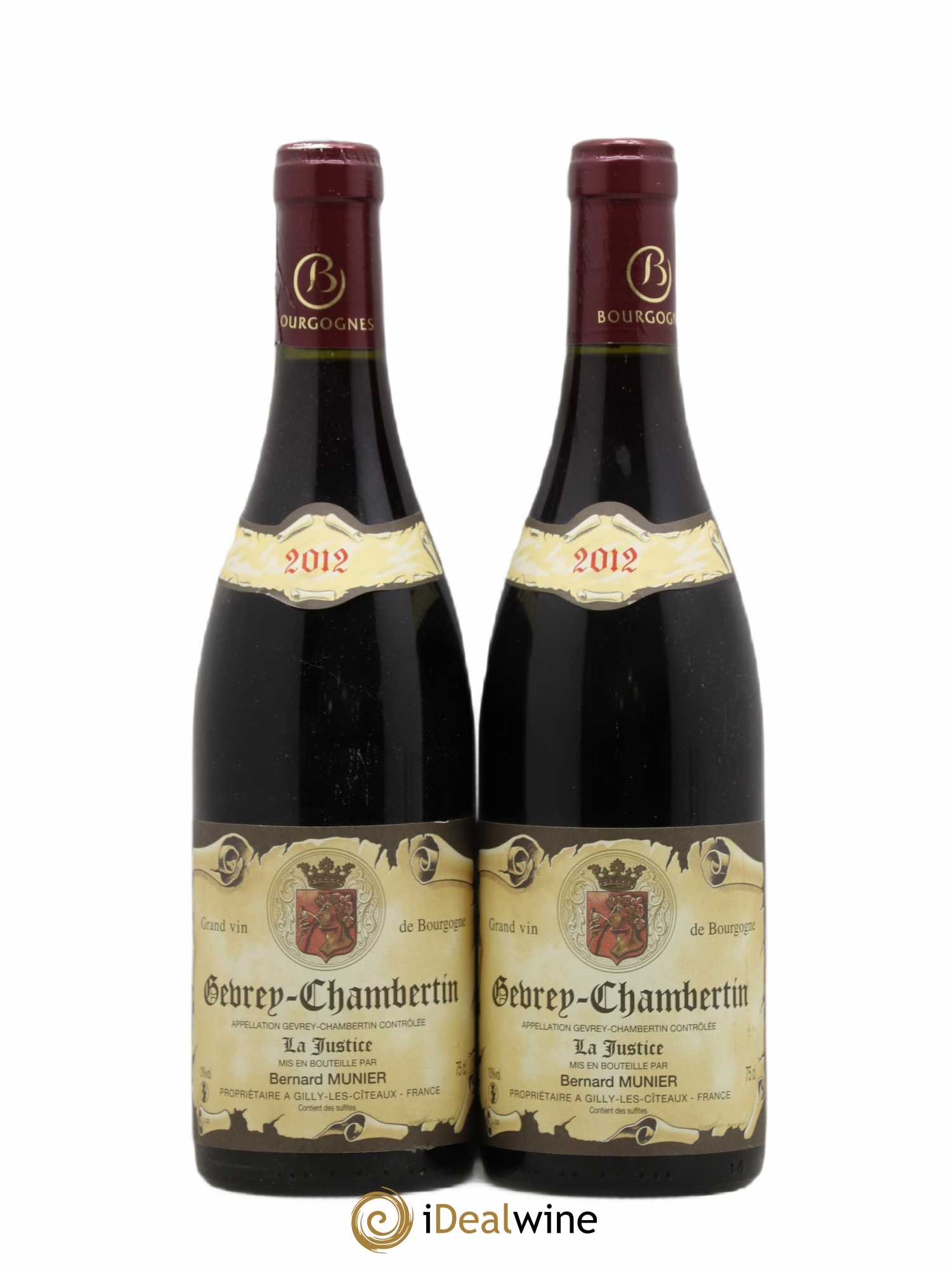 Gevrey-Chambertin La Justice Bernard Munier 2012 - Posten von 2 Flaschen - 0