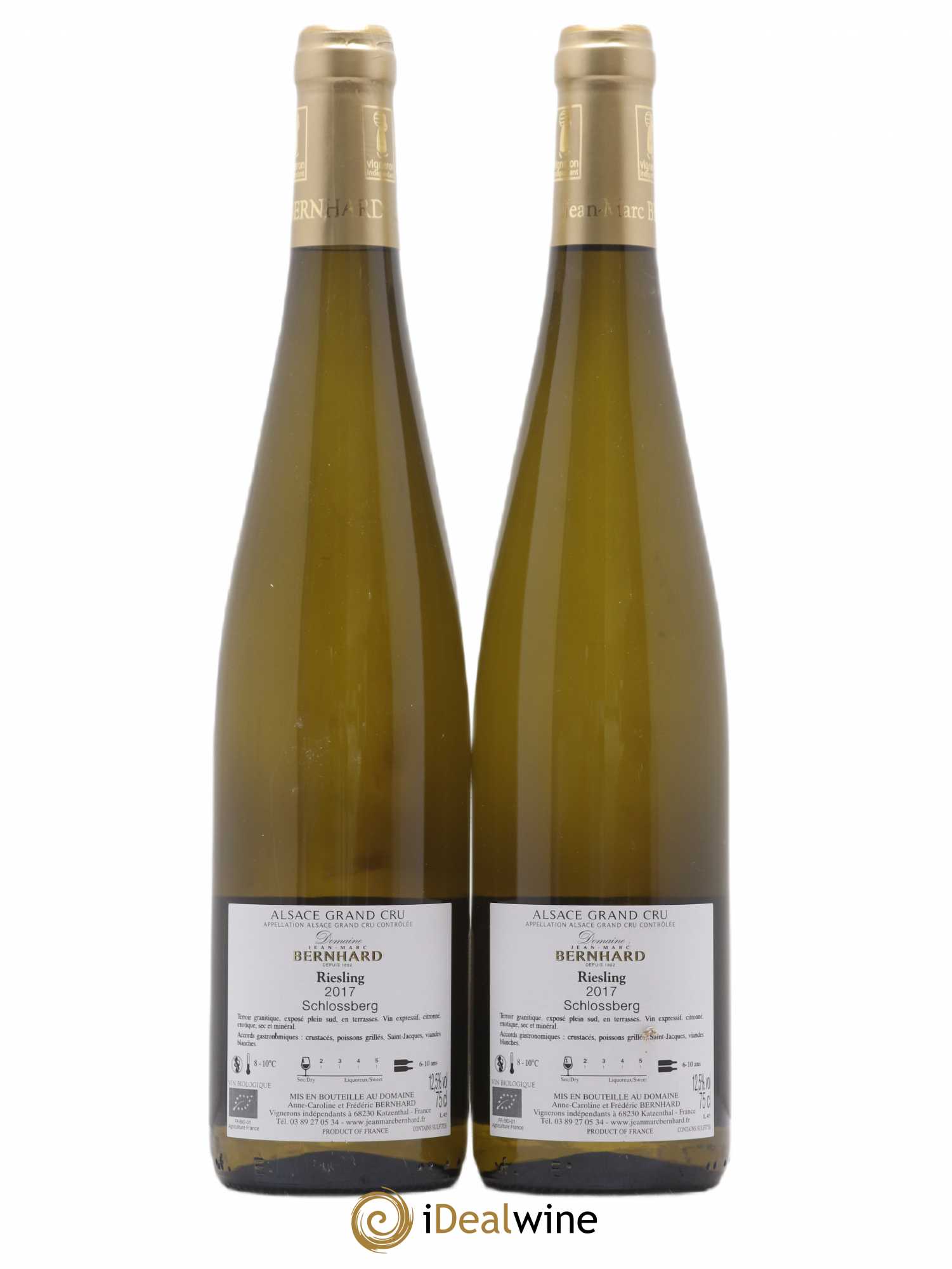 Riesling Grand Cru Schlossberg Bernhard (sans prix de réserve) 2017 - Posten von 2 Flaschen - 1