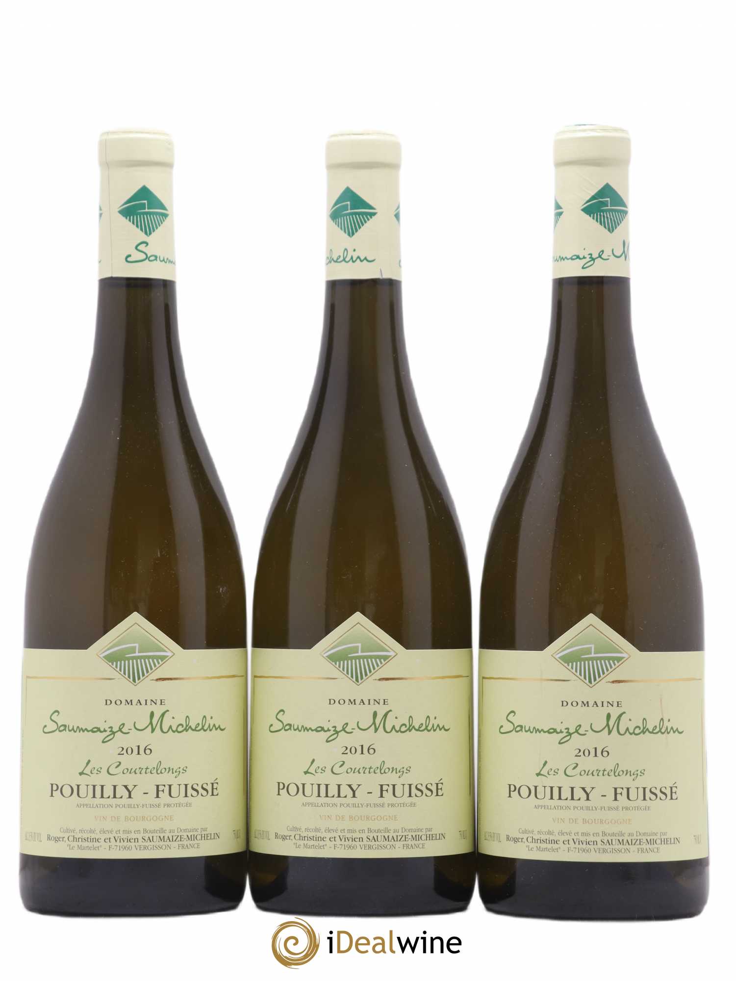 Pouilly-Fuissé Les Courtelongs Saumaize Michelin 2016 - Posten von 3 Flaschen - 0