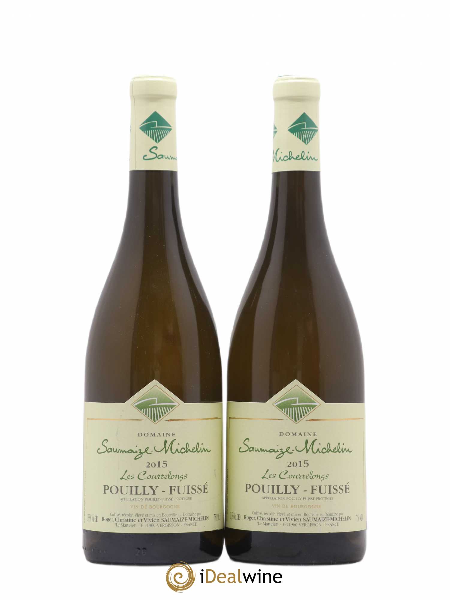 Pouilly-Fuissé Les Courtelongs Saumaize Michelin 2015 - Posten von 2 Flaschen - 0