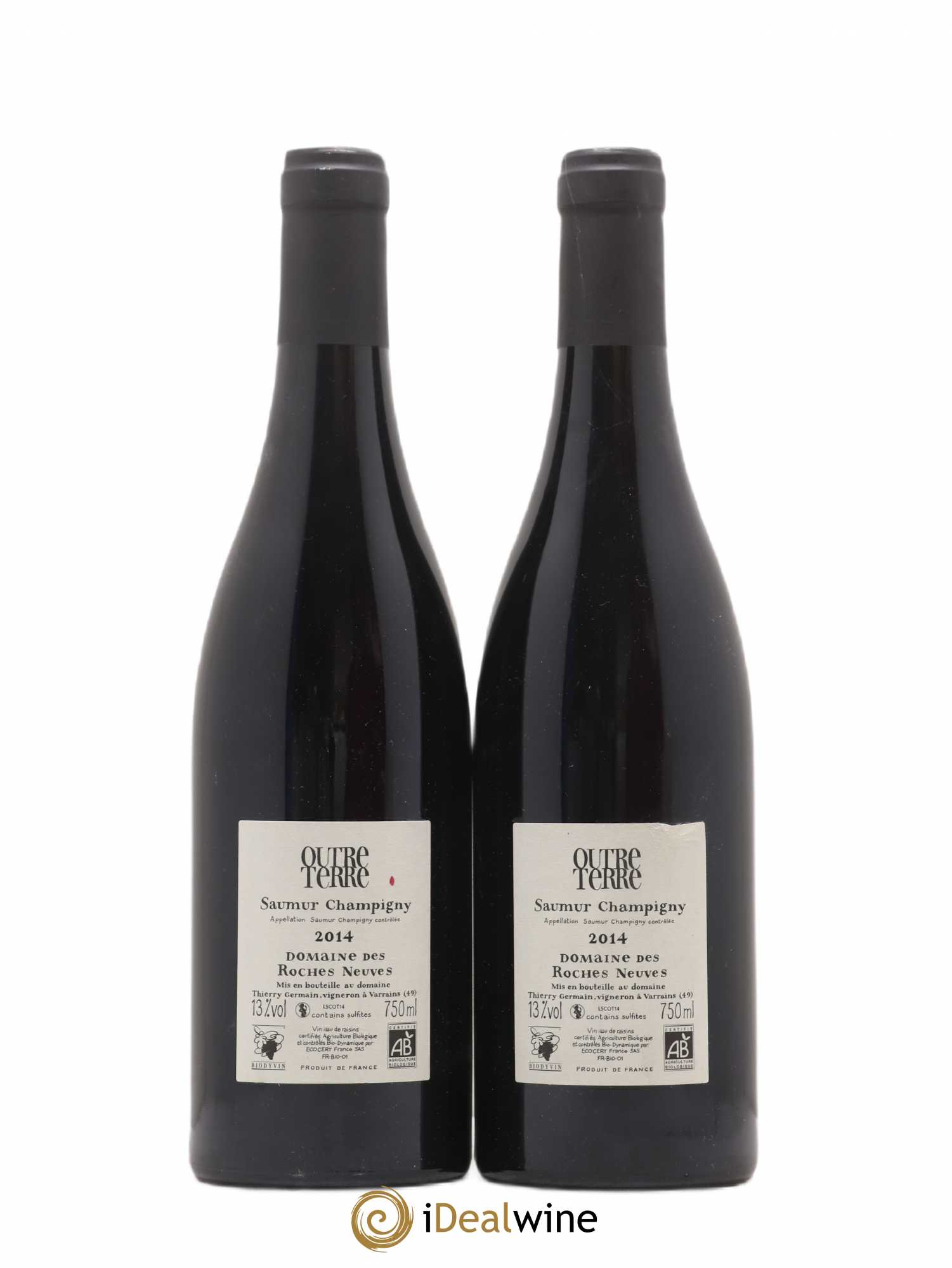Saumur-Champigny Outre Terre Domaine des Roches Neuves - Thierry Germain 2014 - Lot de 2 bouteilles - 1