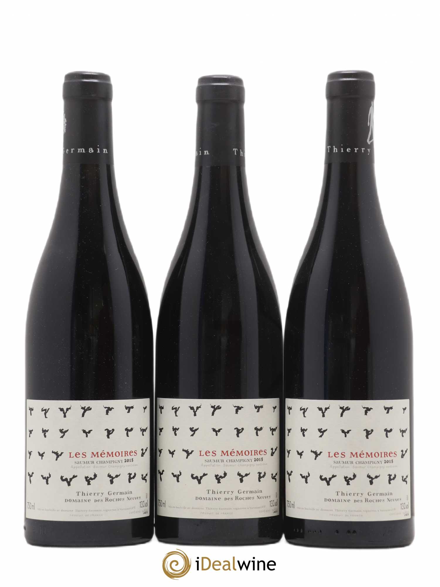 Saumur-Champigny Les Mémoires Domaine des Roches Neuves - Thierry Germain 2015 - Lot de 3 bouteilles - 0