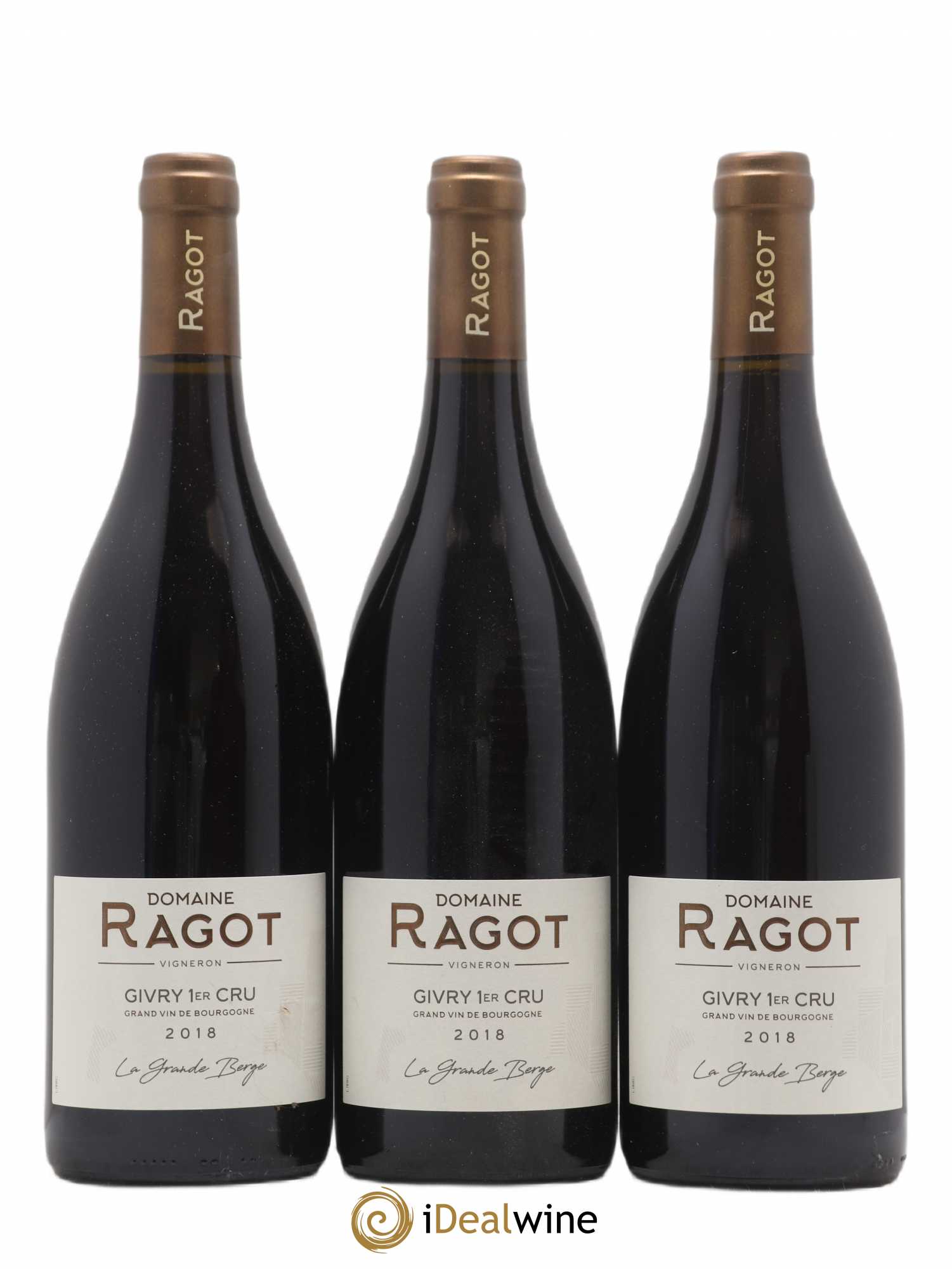 Givry 1er Cru La Grande Berge Ragot (Domaine) 2018 - Lot de 3 bouteilles - 0