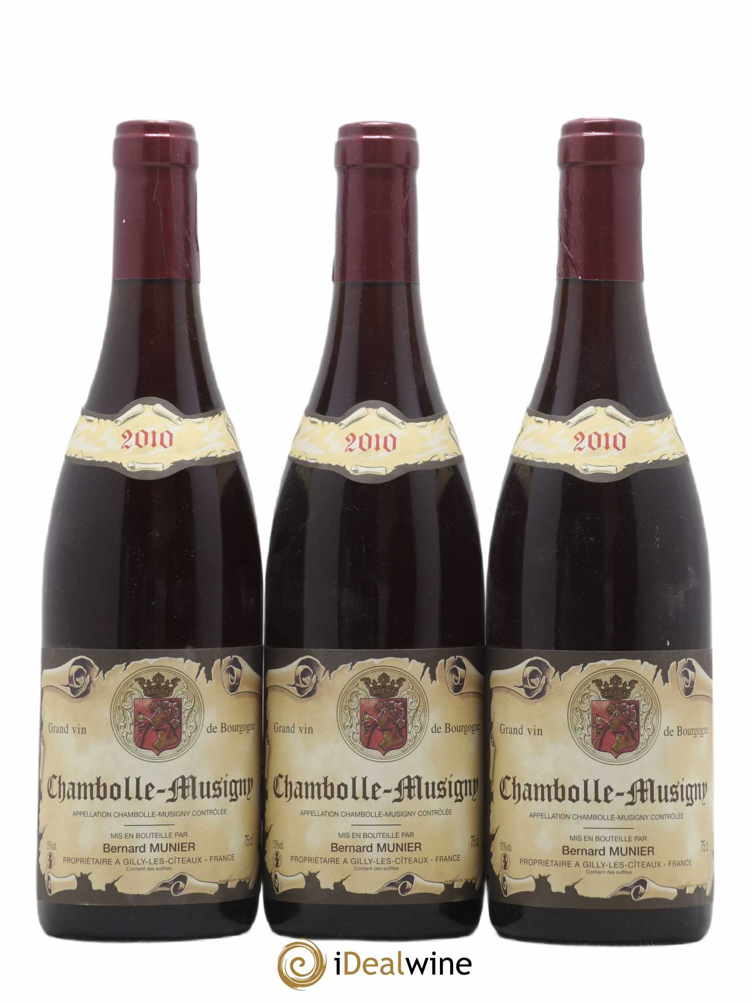 Chambolle-Musigny Bernard Munier 2010 - Lot de 3 bouteilles - 0
