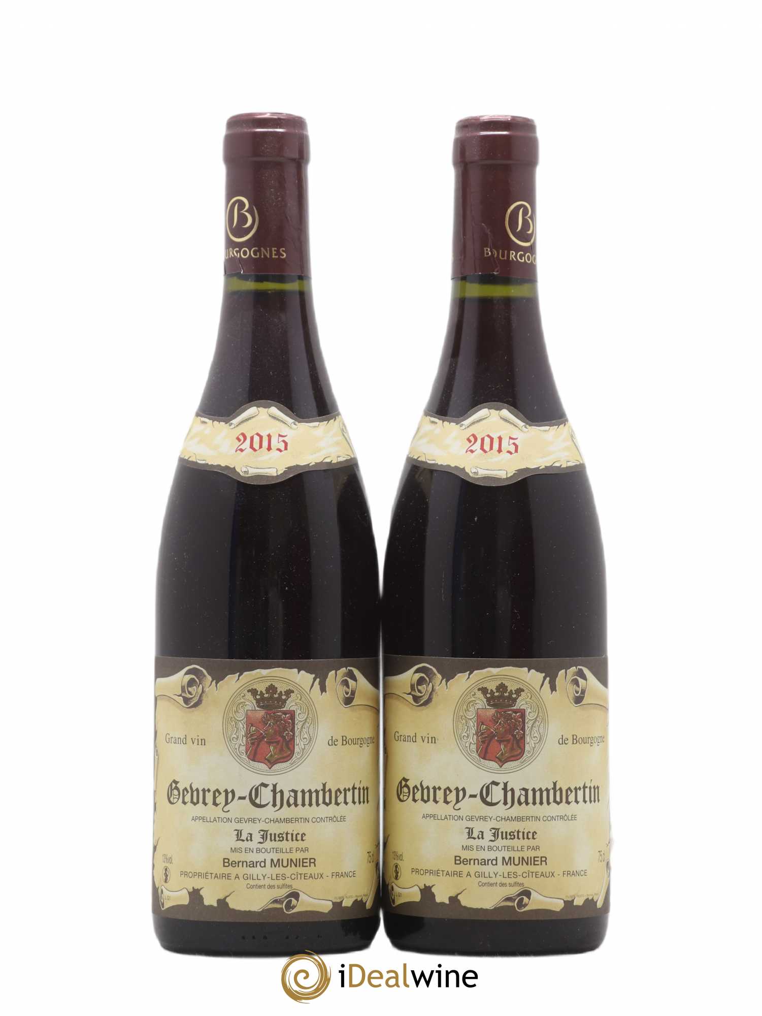 Gevrey-Chambertin La Justice Bernard Munier 2015 - Posten von 2 Flaschen - 0