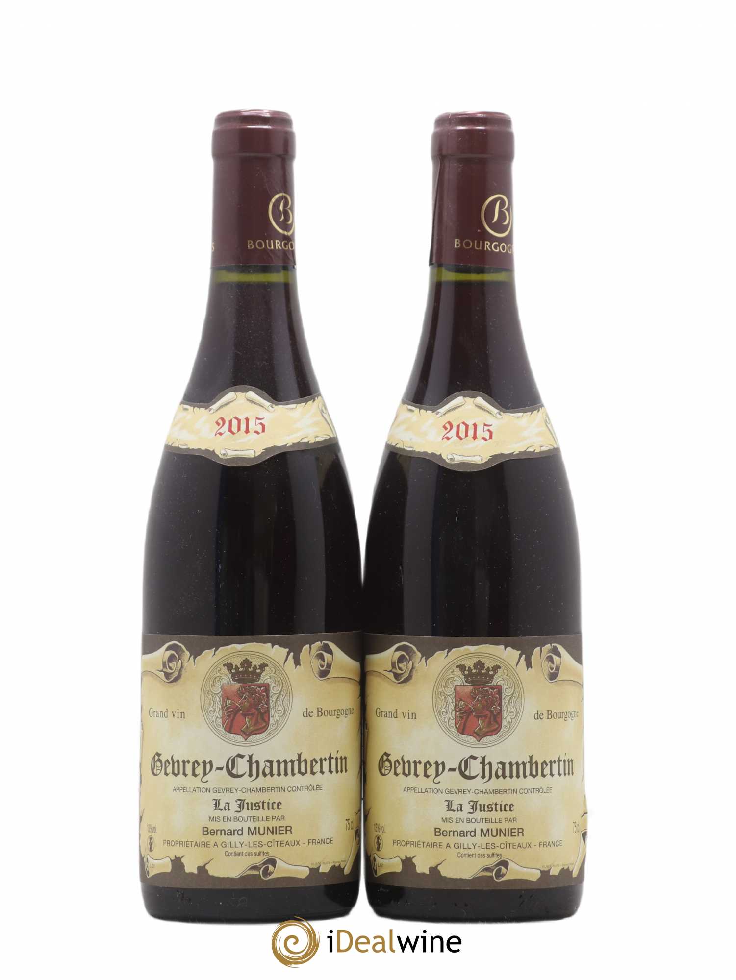 Gevrey-Chambertin La Justice Bernard Munier 2015 - Posten von 2 Flaschen - 0