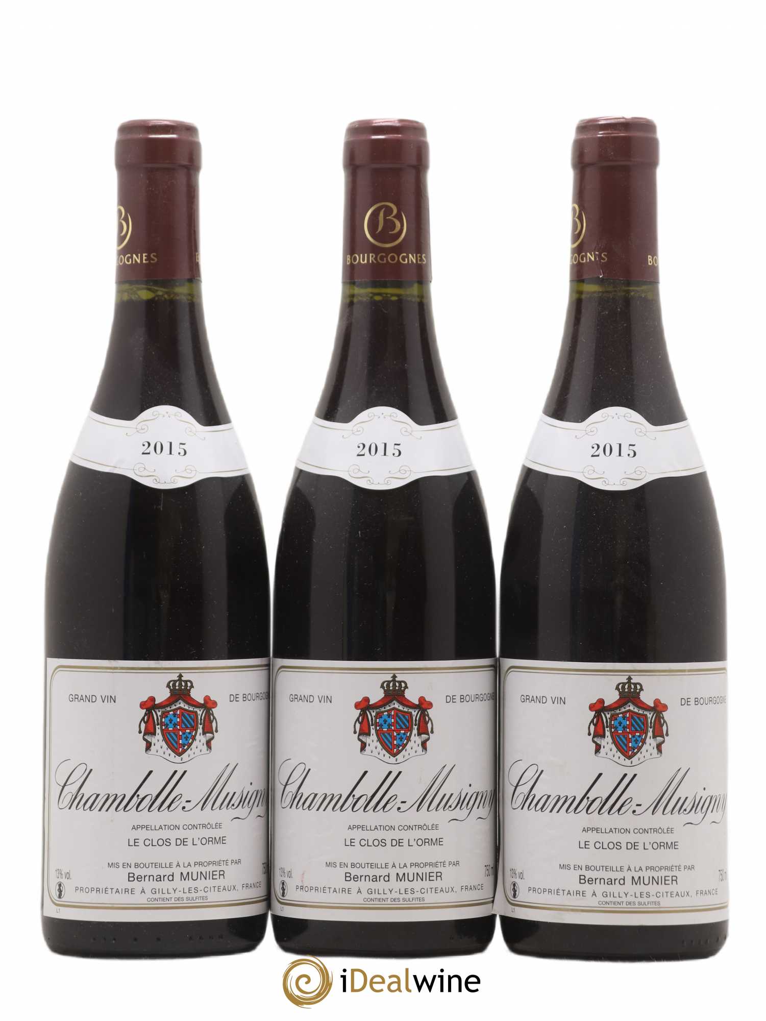 Chambolle-Musigny Clos De L'Orme Bernard Munier 2015 - Posten von 3 Flaschen - 0