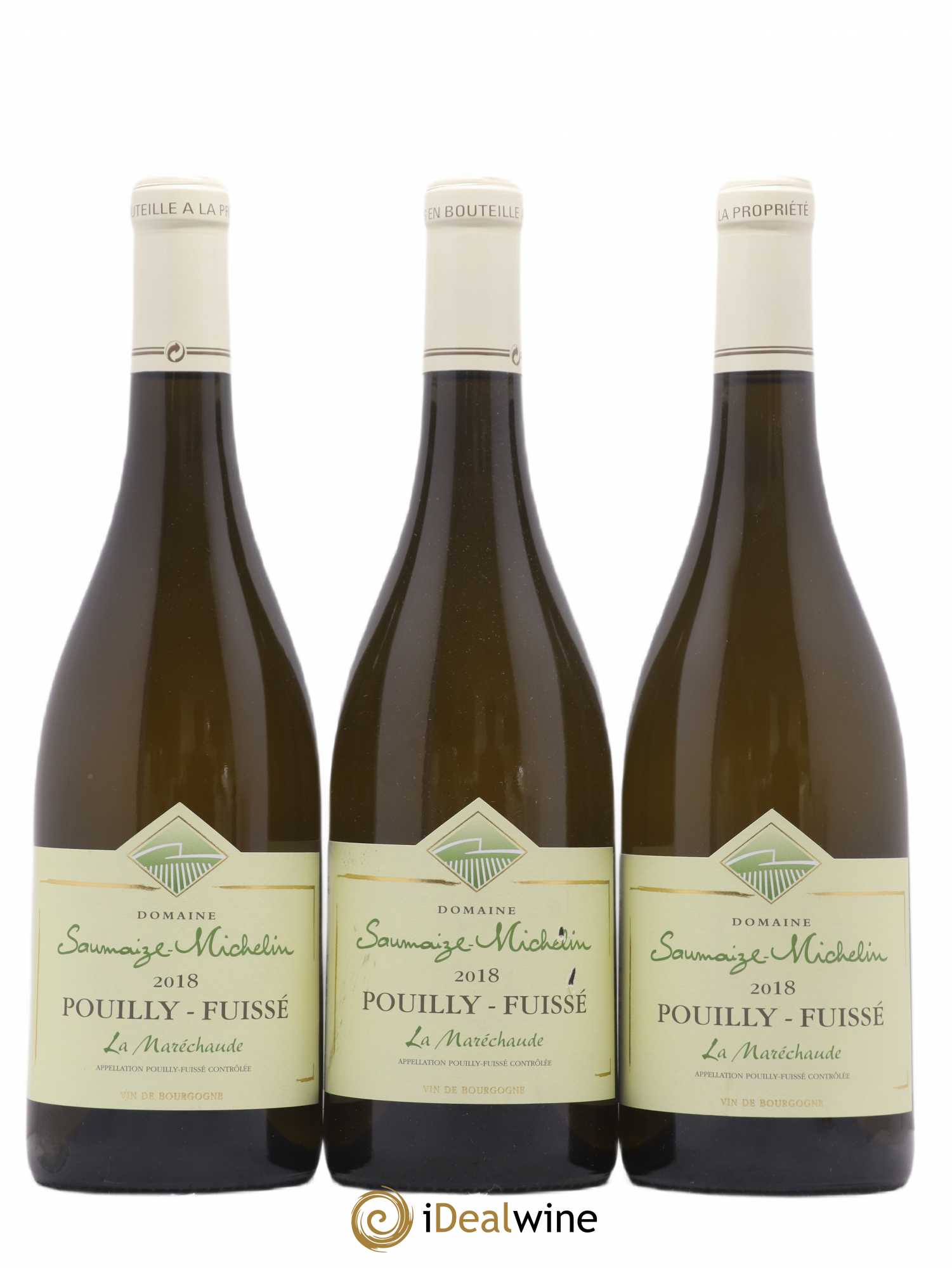 Pouilly-Fuissé La Maréchaude Domaine Saumaize Michelin 2018 - Posten von 3 Flaschen - 0