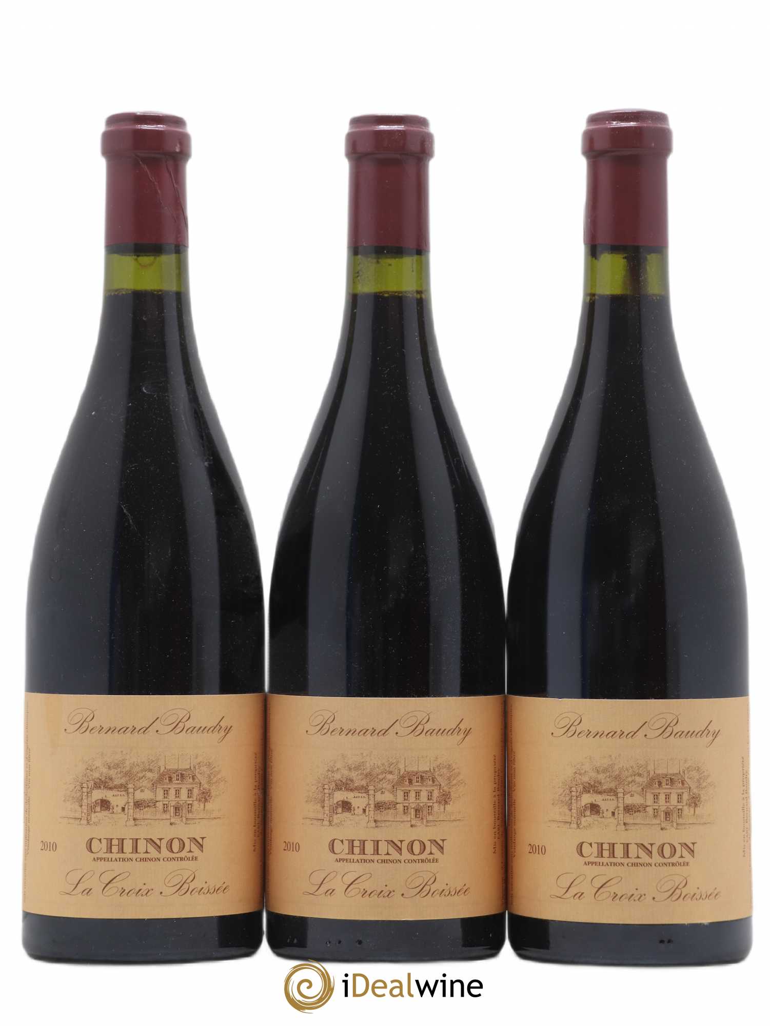 Chinon La Croix Boissée Bernard Baudry 2010 - Lot de 3 bouteilles - 0