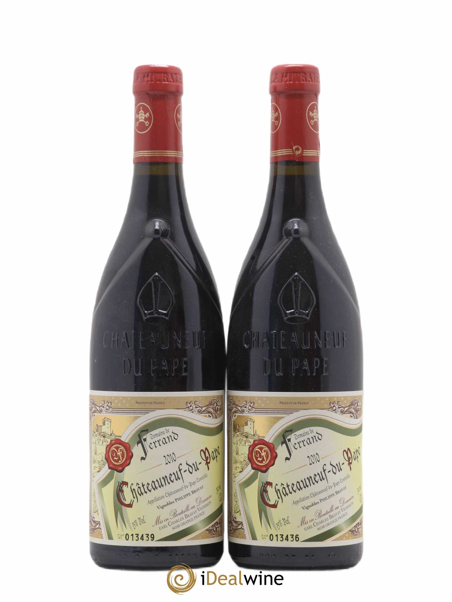 Châteauneuf-du-Pape Domaine de Ferrand Philippe Bravay 2010 - Posten von 2 Flaschen - 0