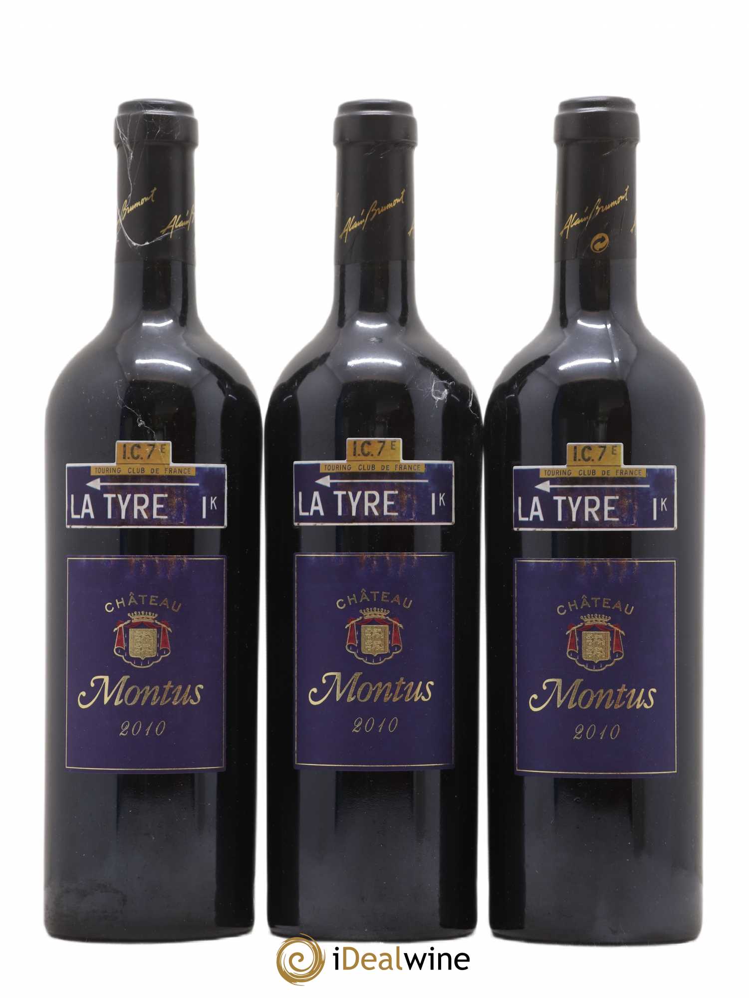 Madiran Château Montus-La Tyre Alain Brumont 2010 - Lot de 3 bouteilles - 0