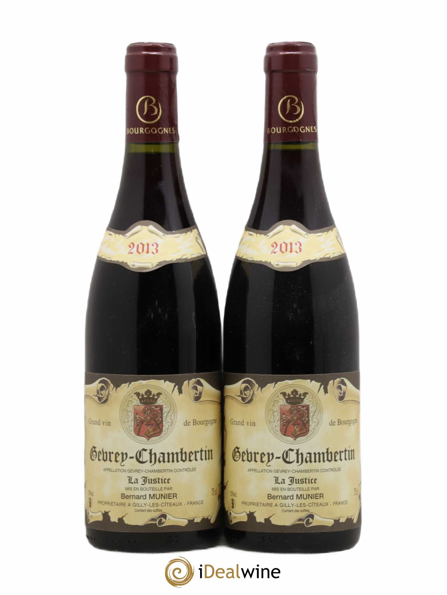 Gevrey-Chambertin La Justice Bernard Munier 2013 - Posten von 2 Flaschen - 0