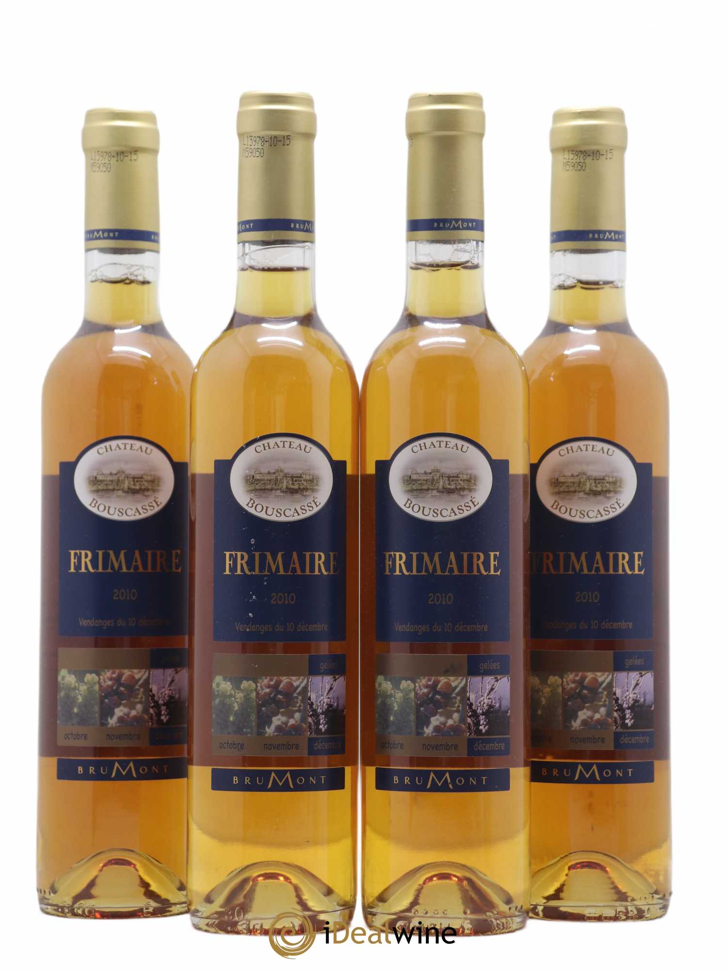 Pacherenc du Vic-Bilh Château Bouscassé Frimaire Alain Brumont 50cl 2010 - Lotto di 4 bottiglie - 0