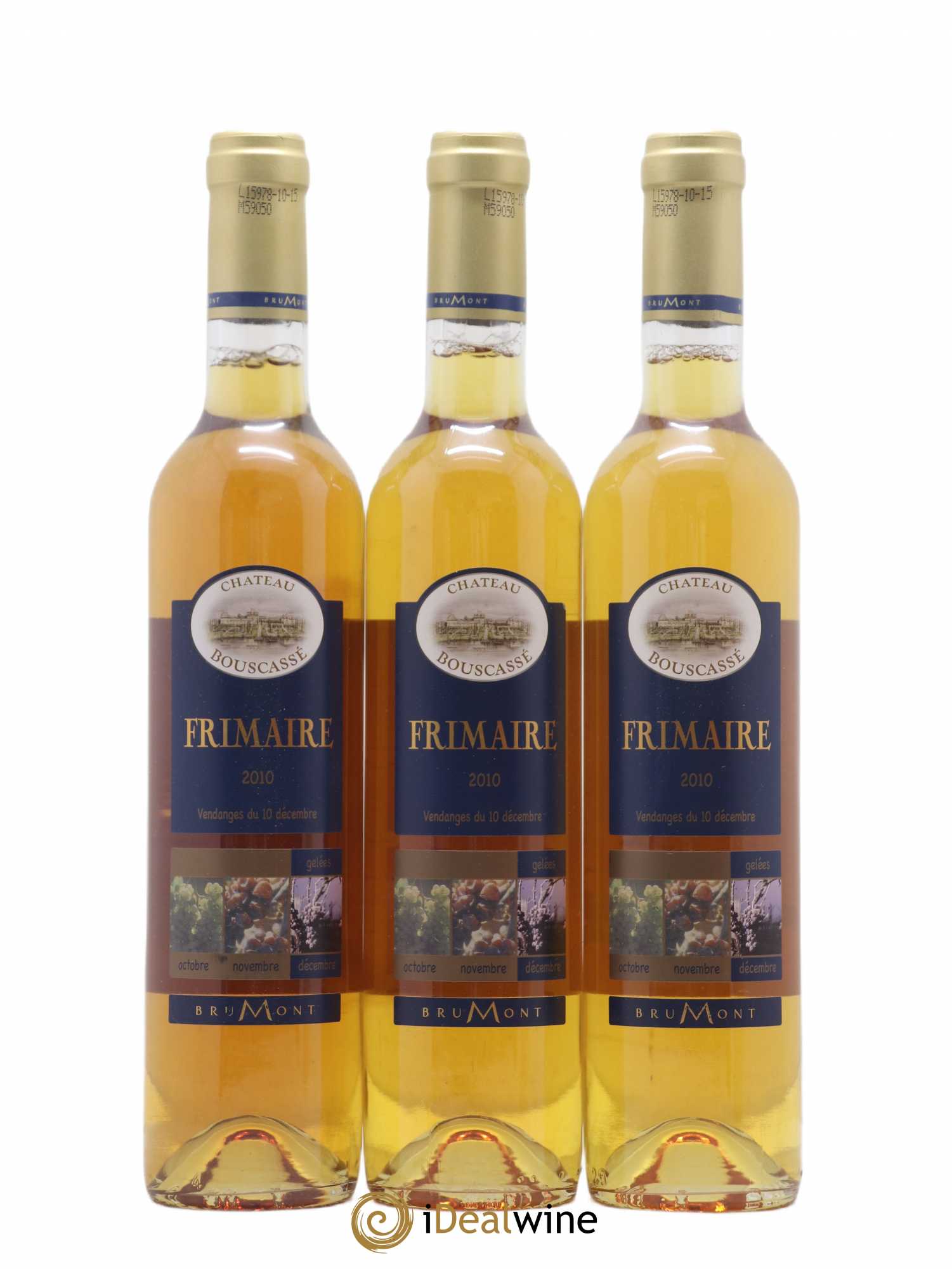 Pacherenc du Vic-Bilh Château Bouscassé Frimaire Alain Brumont 50cl 2010 - Lotto di 3 bottiglie - 0