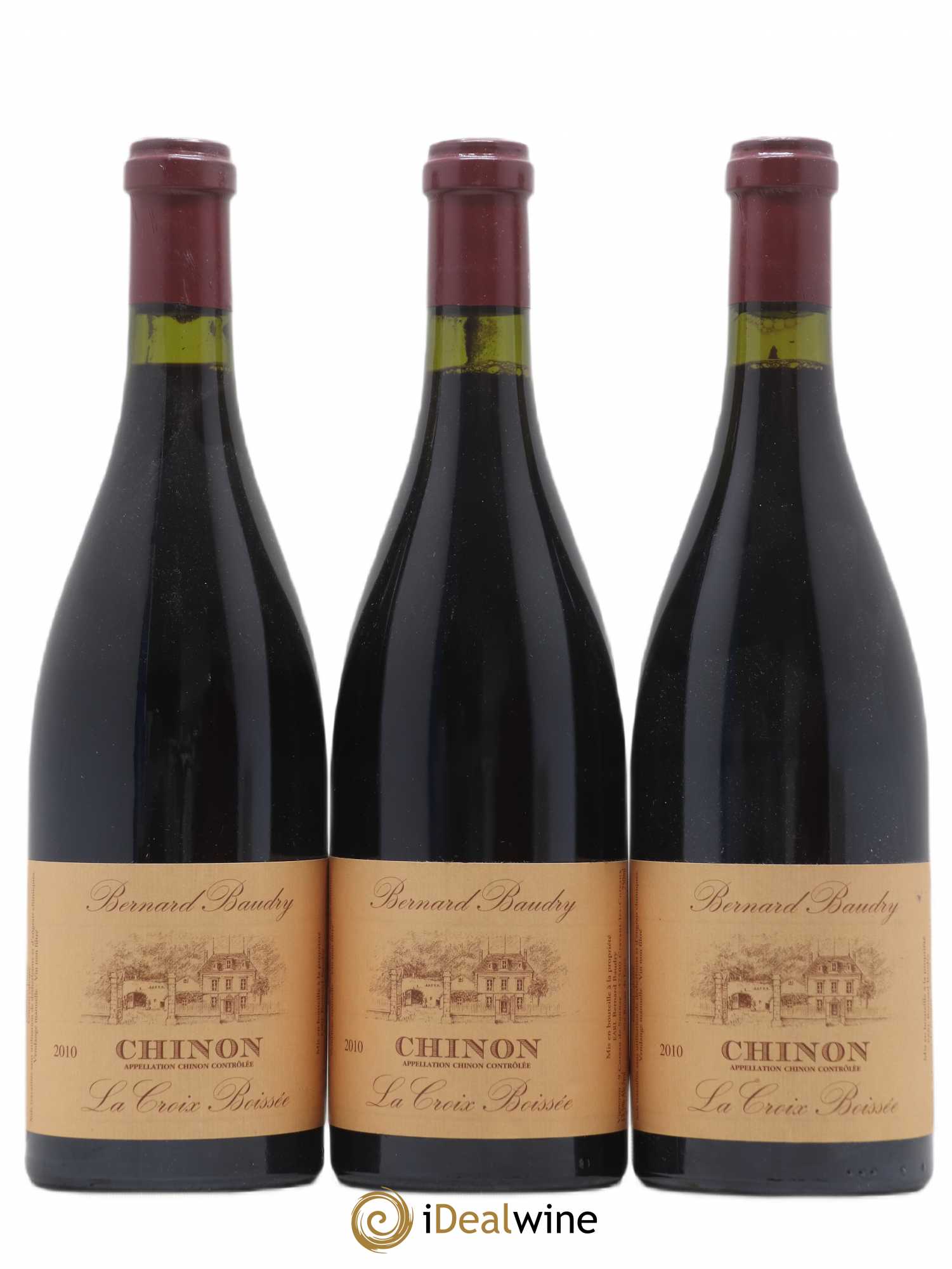 Chinon La Croix Boissée Bernard Baudry 2010 - Lot de 3 bouteilles - 0