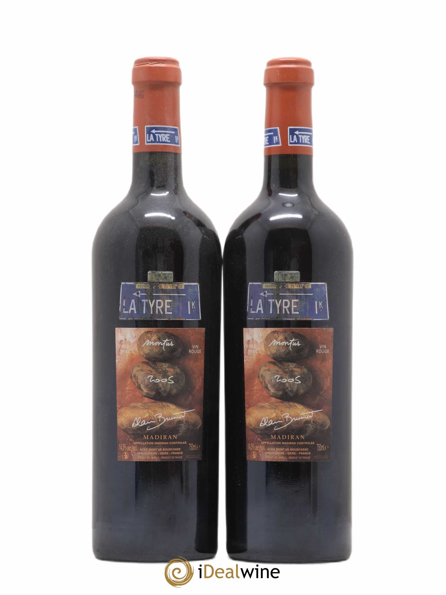 Madiran Château Montus-La Tyre Alain Brumont 2005 - Lot de 2 bouteilles - 0