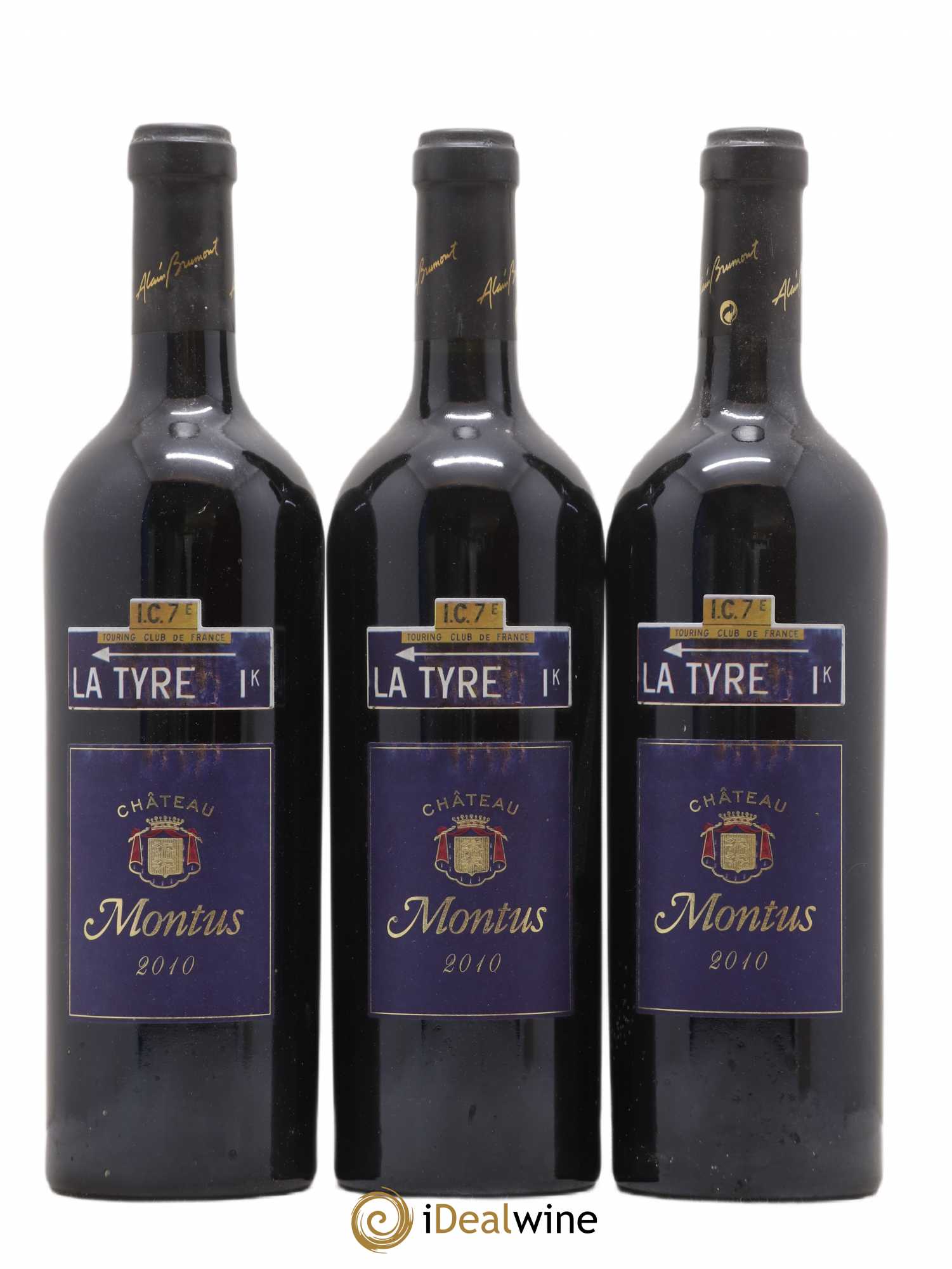 Madiran Château Montus-La Tyre Alain Brumont 2010 - Lot de 3 bouteilles - 0