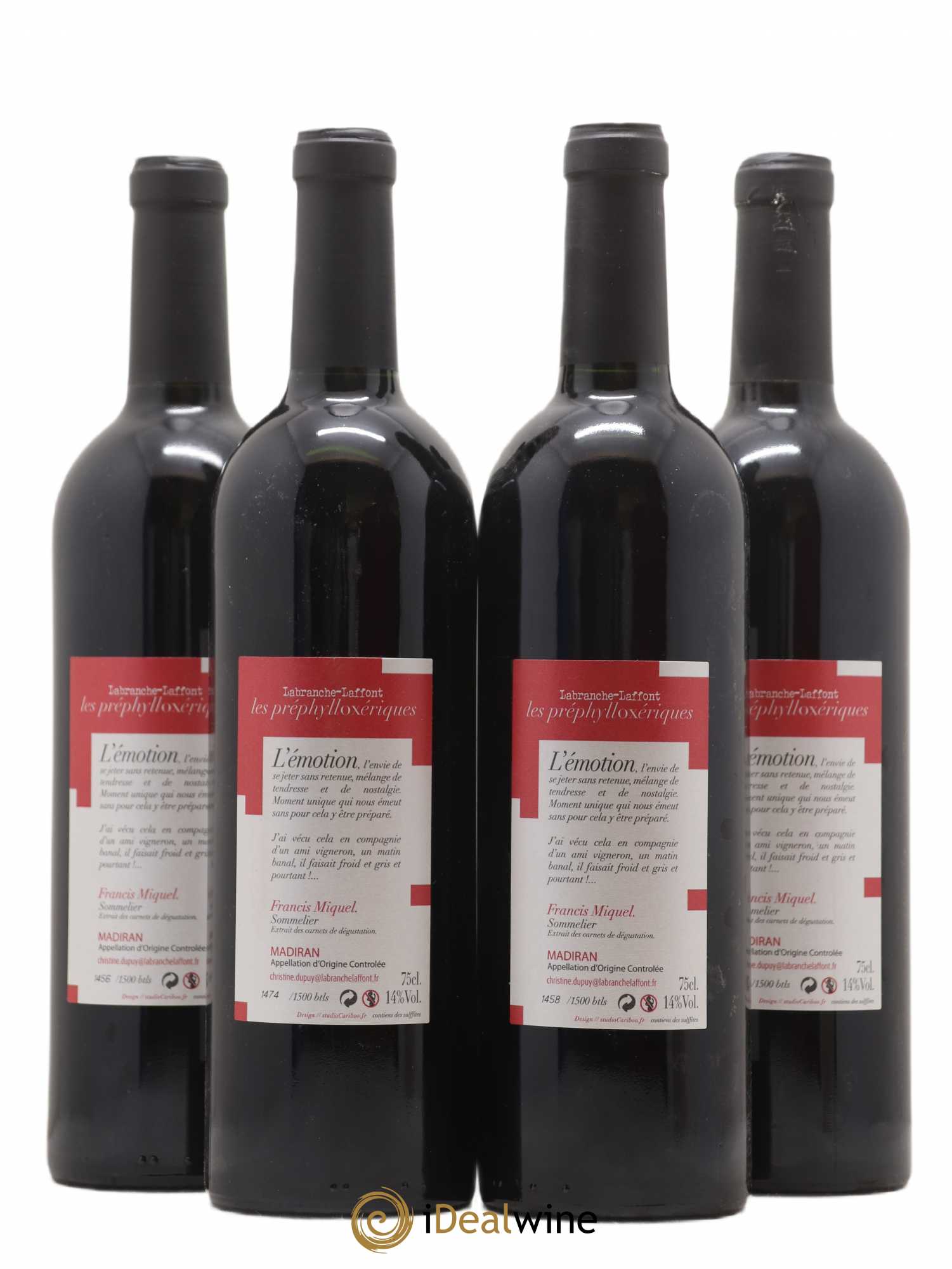 Madiran Les Préphylloxériques Labranche Laffont (Domaine) 2007 - Lot de 4 bouteilles - 1