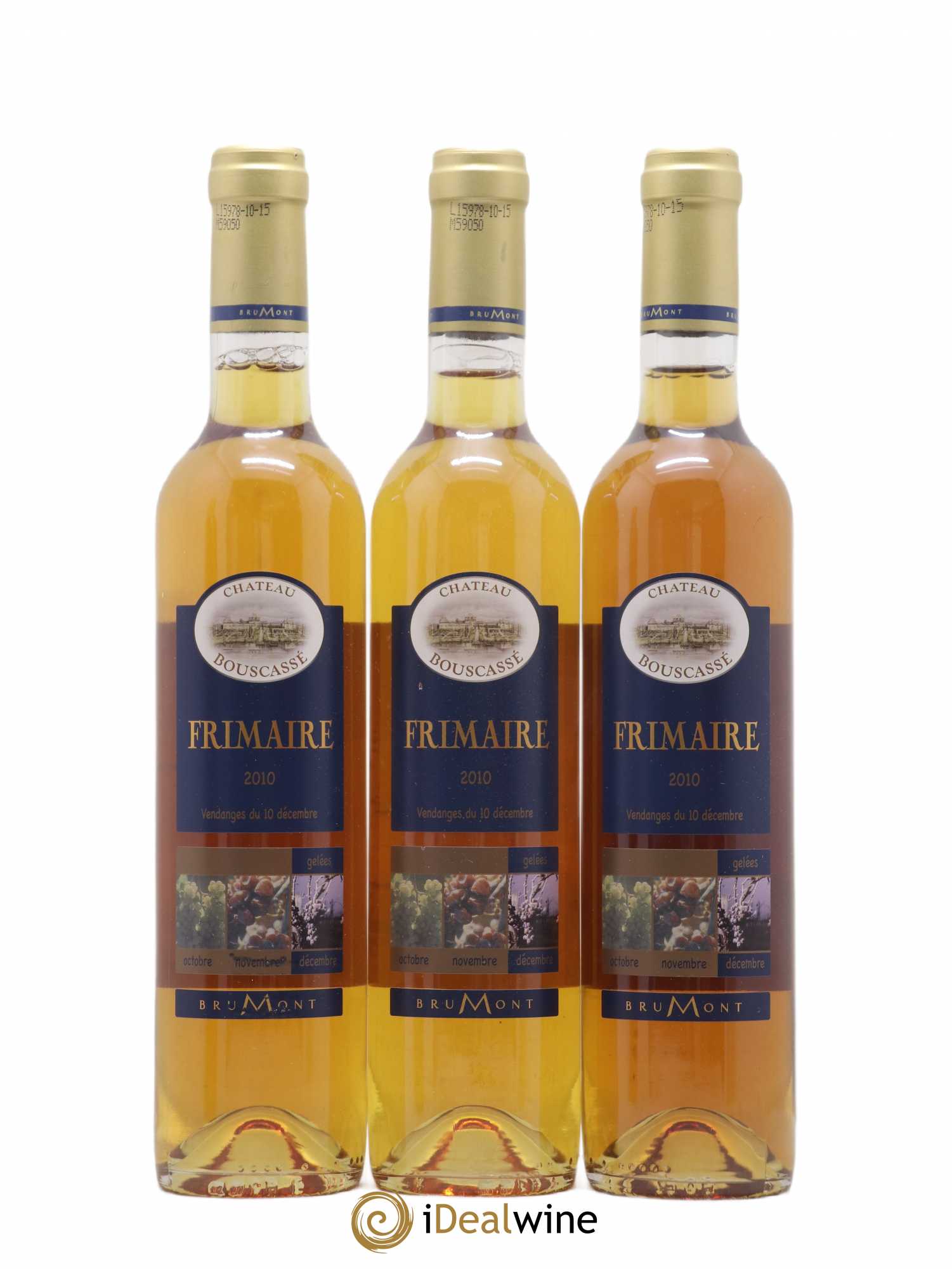Pacherenc du Vic-Bilh Château Bouscassé Frimaire Alain Brumont 50cl 2010 - Lotto di 3 bottiglie - 0