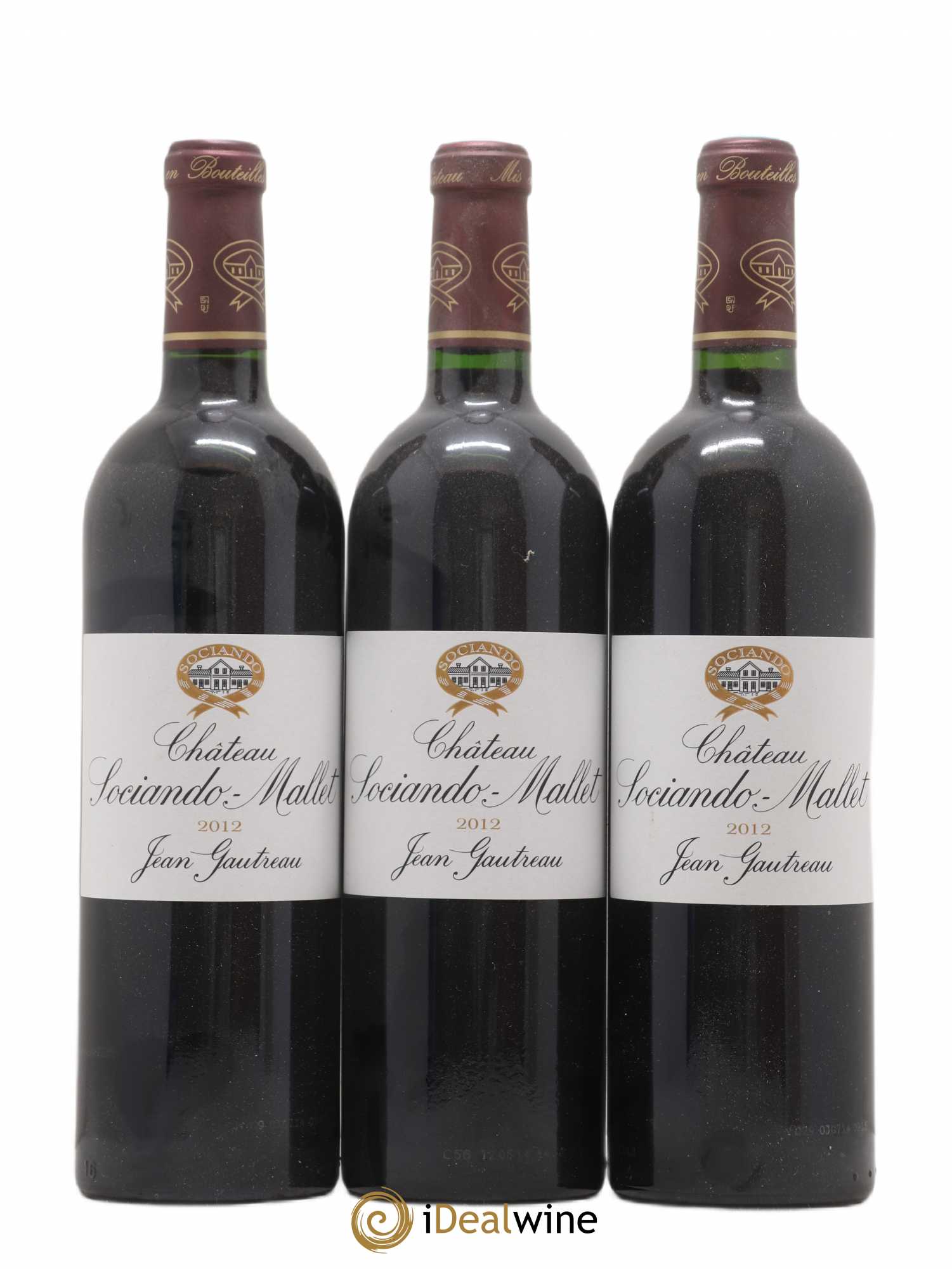 Château Sociando Mallet 2012 - Lot de 3 bouteilles - 0