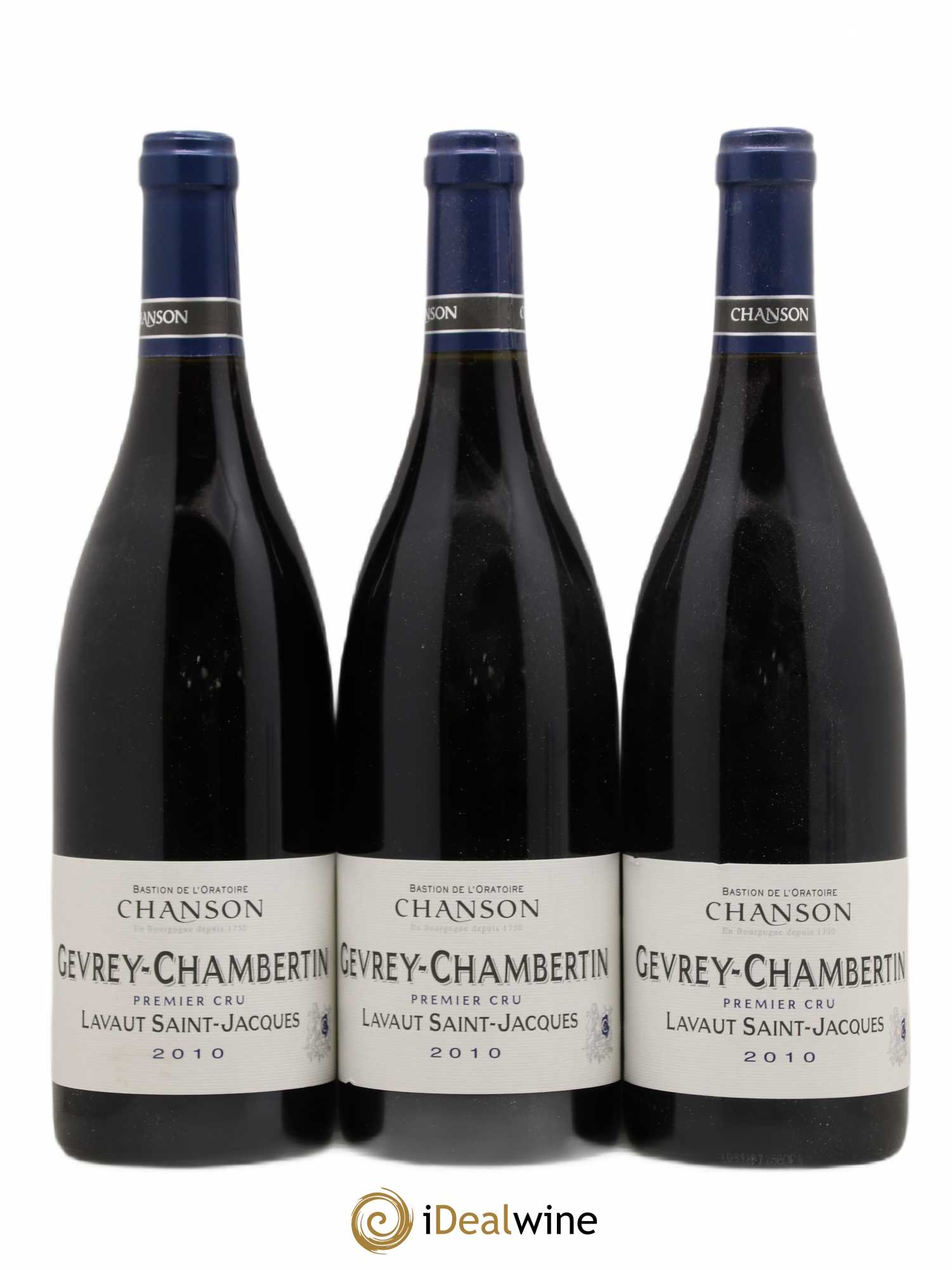 Gevrey-Chambertin 1er Cru Lavaut Saint Jacques Chanson 2010 - Posten von 3 Flaschen - 0