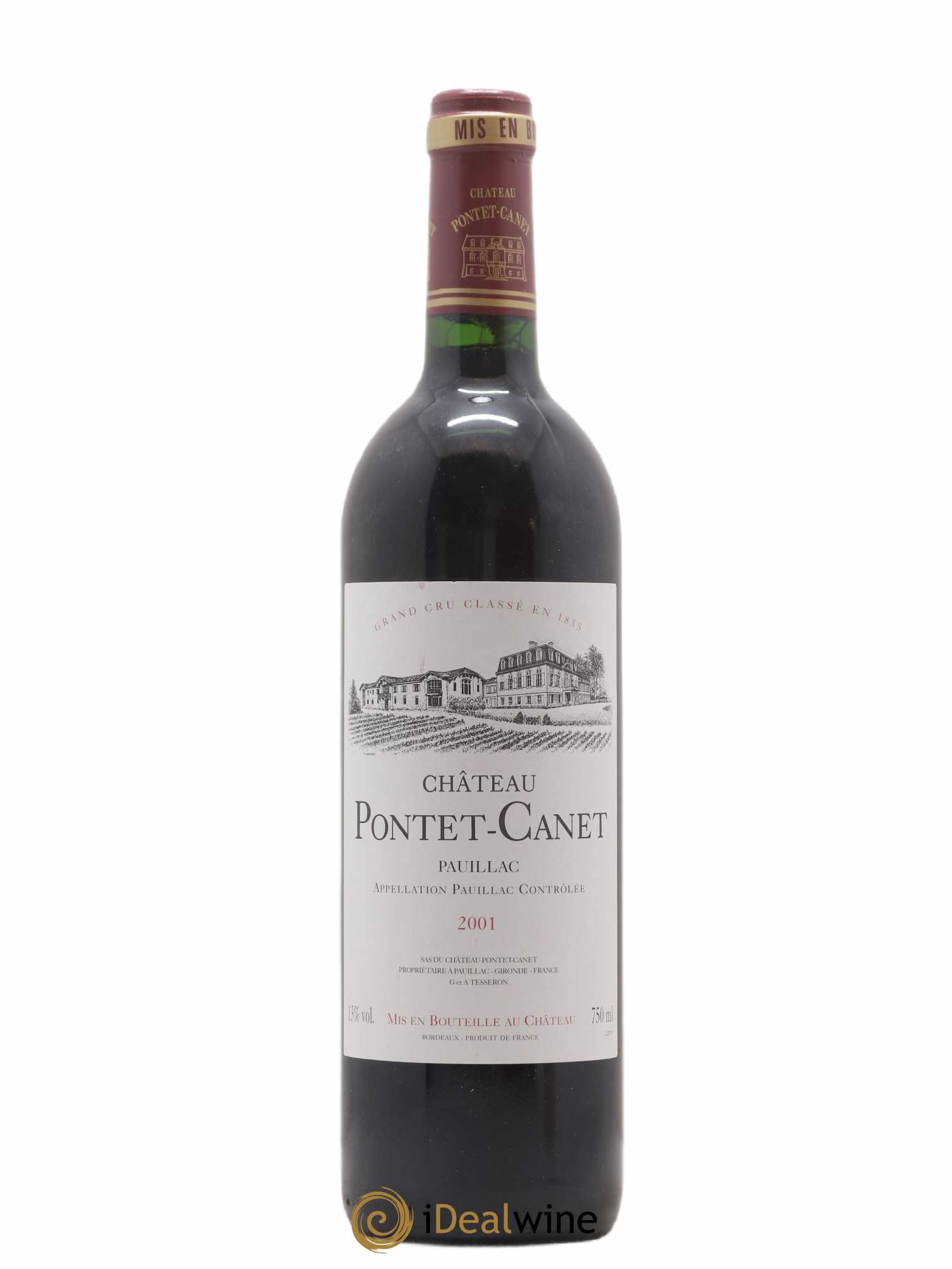 Château Pontet Canet 5ème Grand Cru Classé 2001 - Lot de 1 bouteille - 0